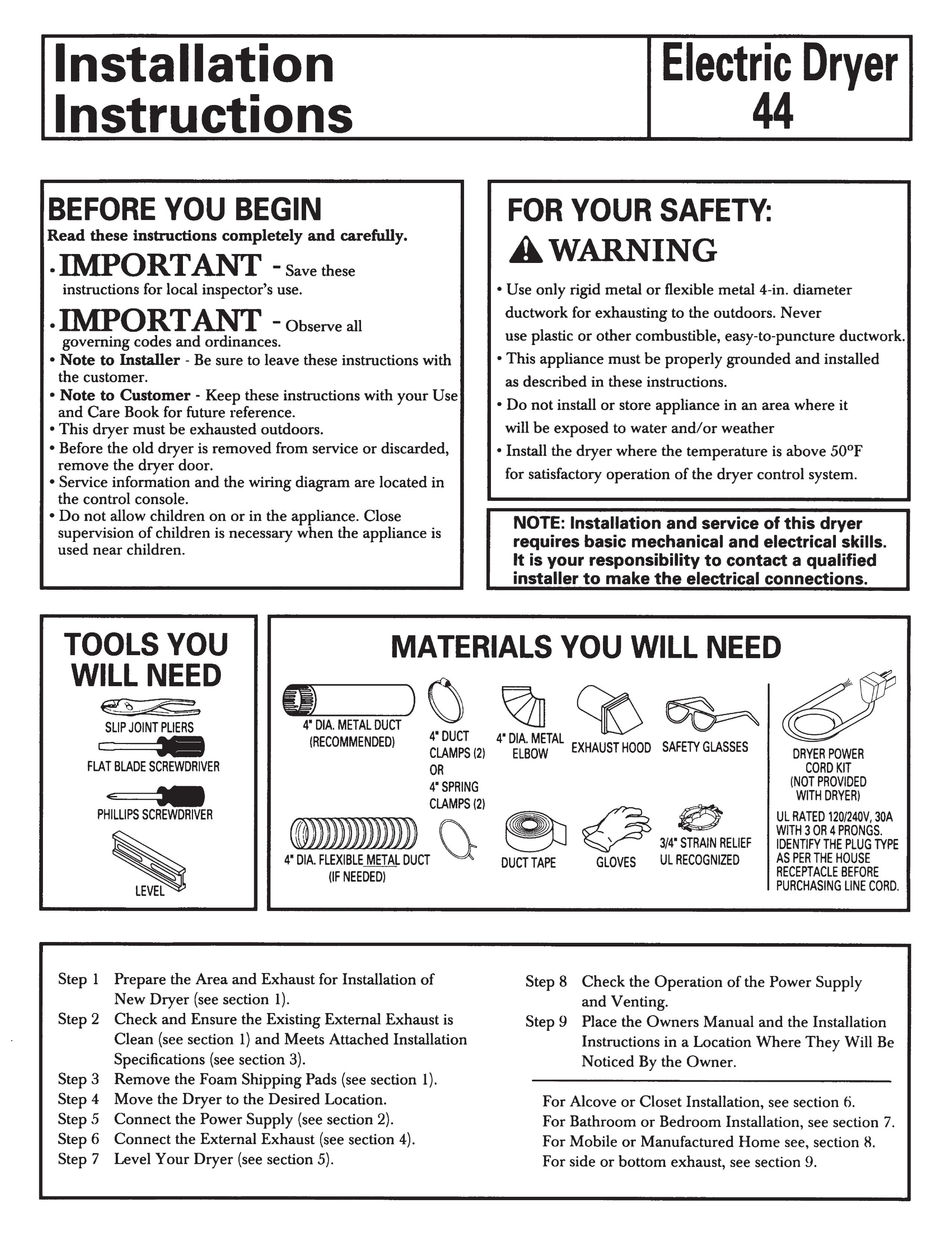 GE DMCD330EHWC Washer/Dryer User Manual