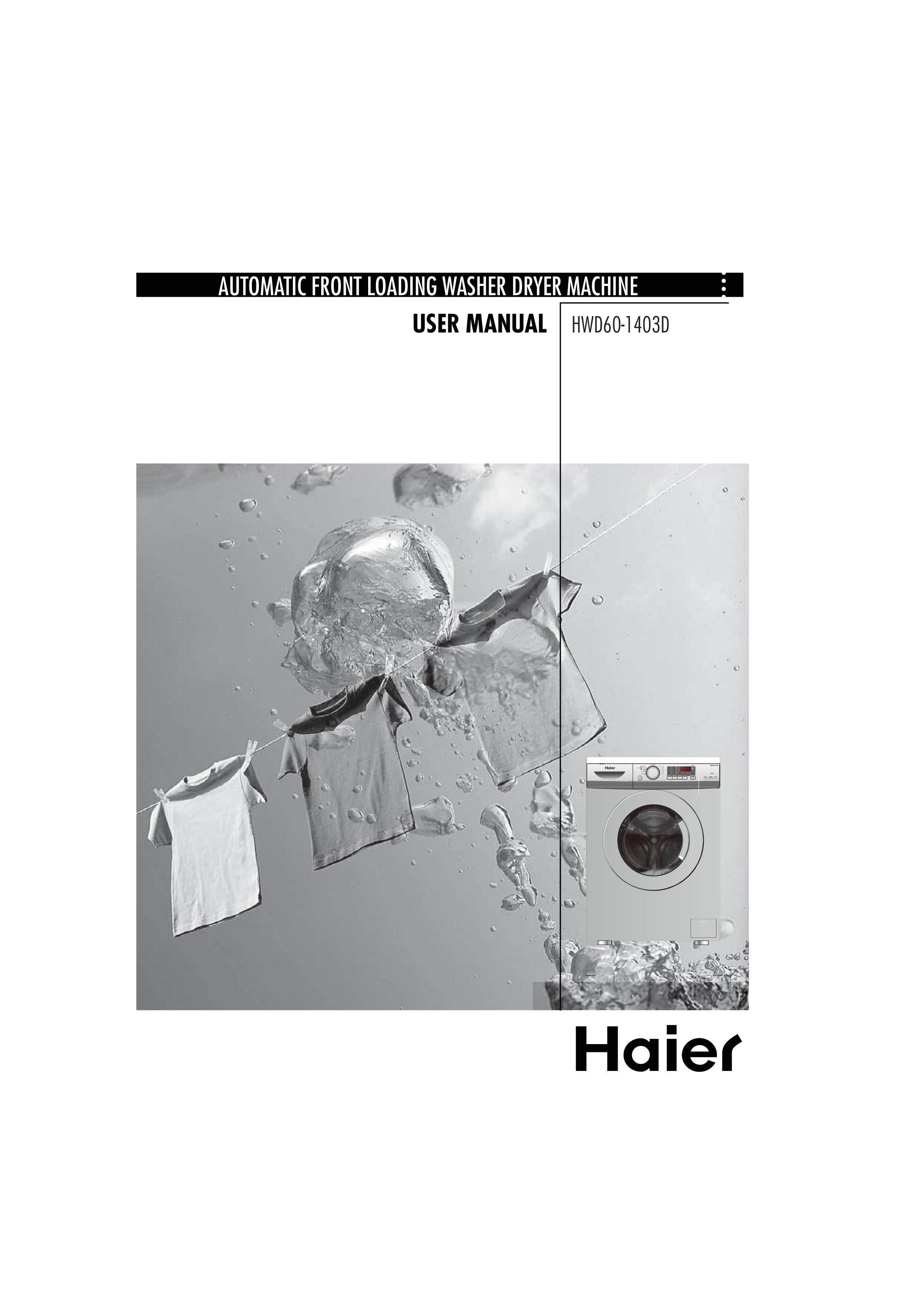 Haier HWD60-1403D Washer/Dryer User Manual