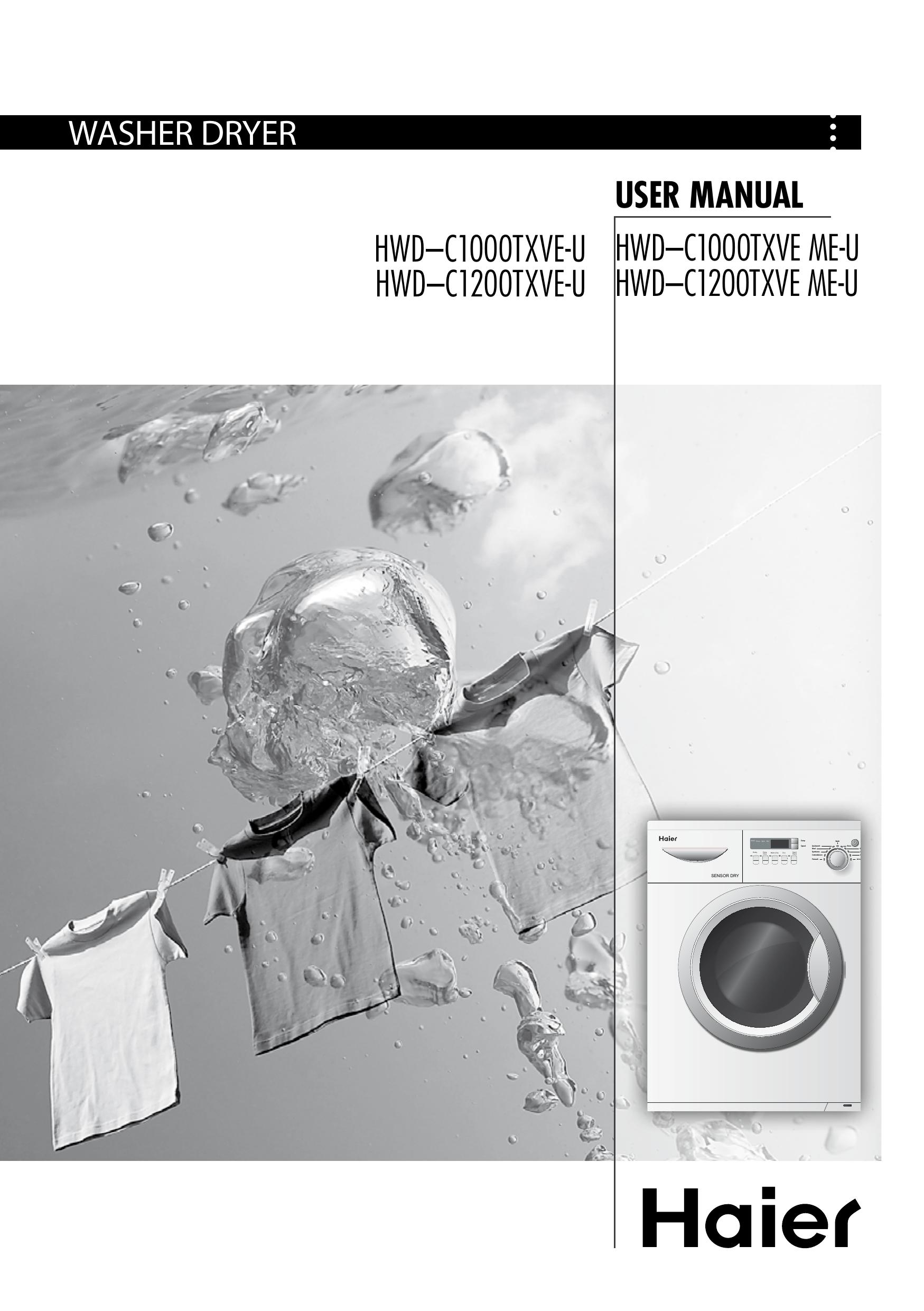 Haier HWDC1000TXVE ME-U Washer/Dryer User Manual
