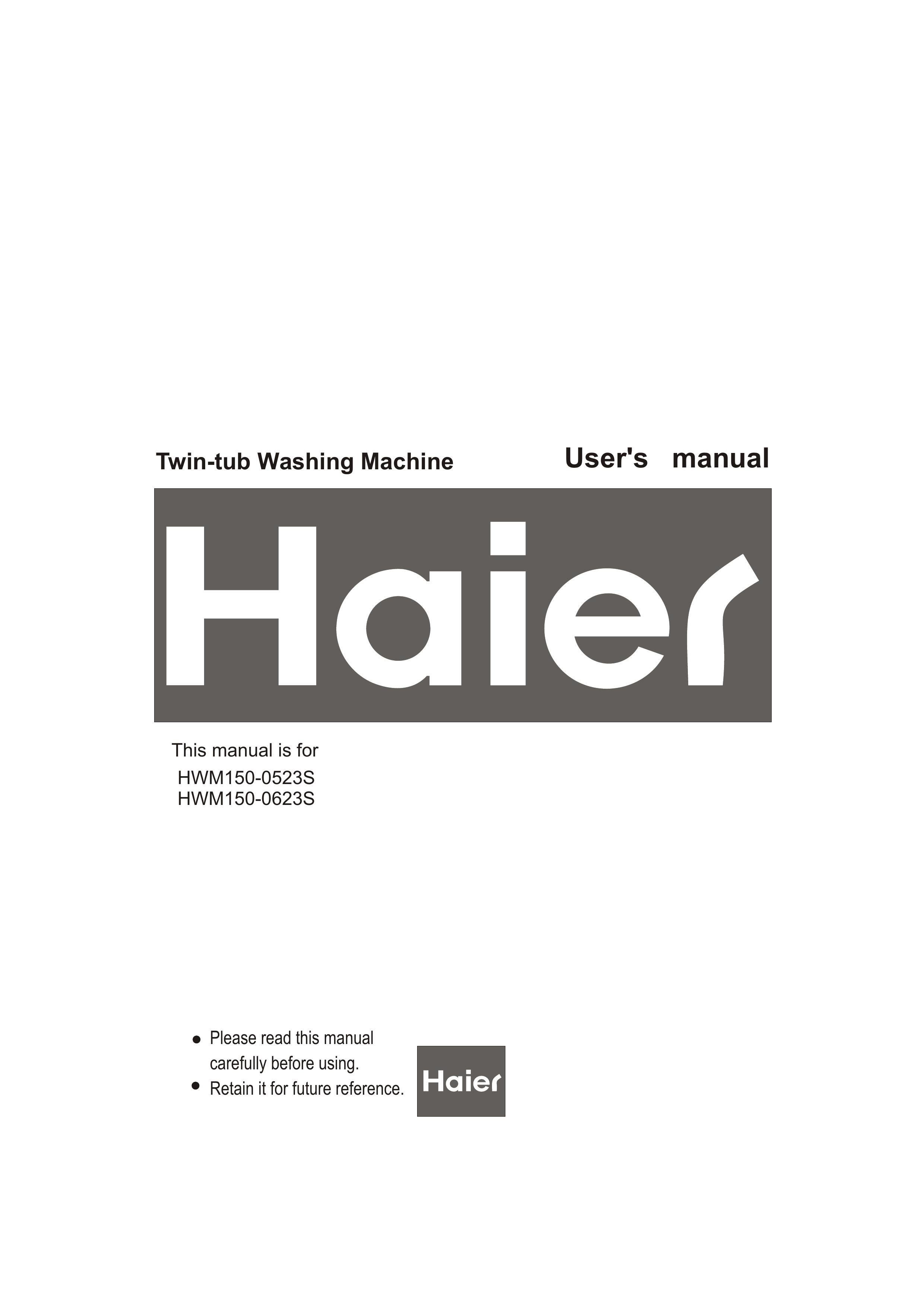 Haier HWM150-0523S Washer/Dryer User Manual