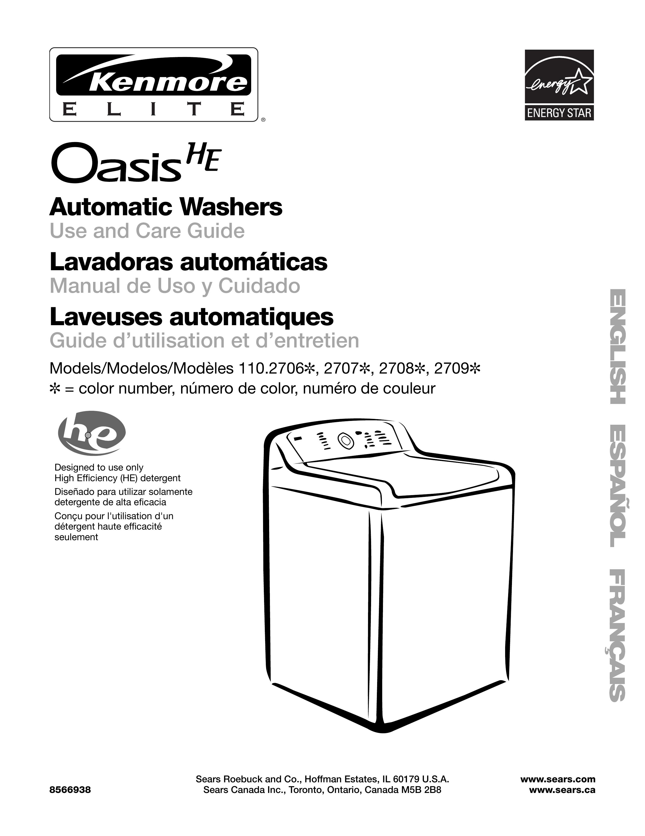 Kenmore 110.2706 Washer/Dryer User Manual