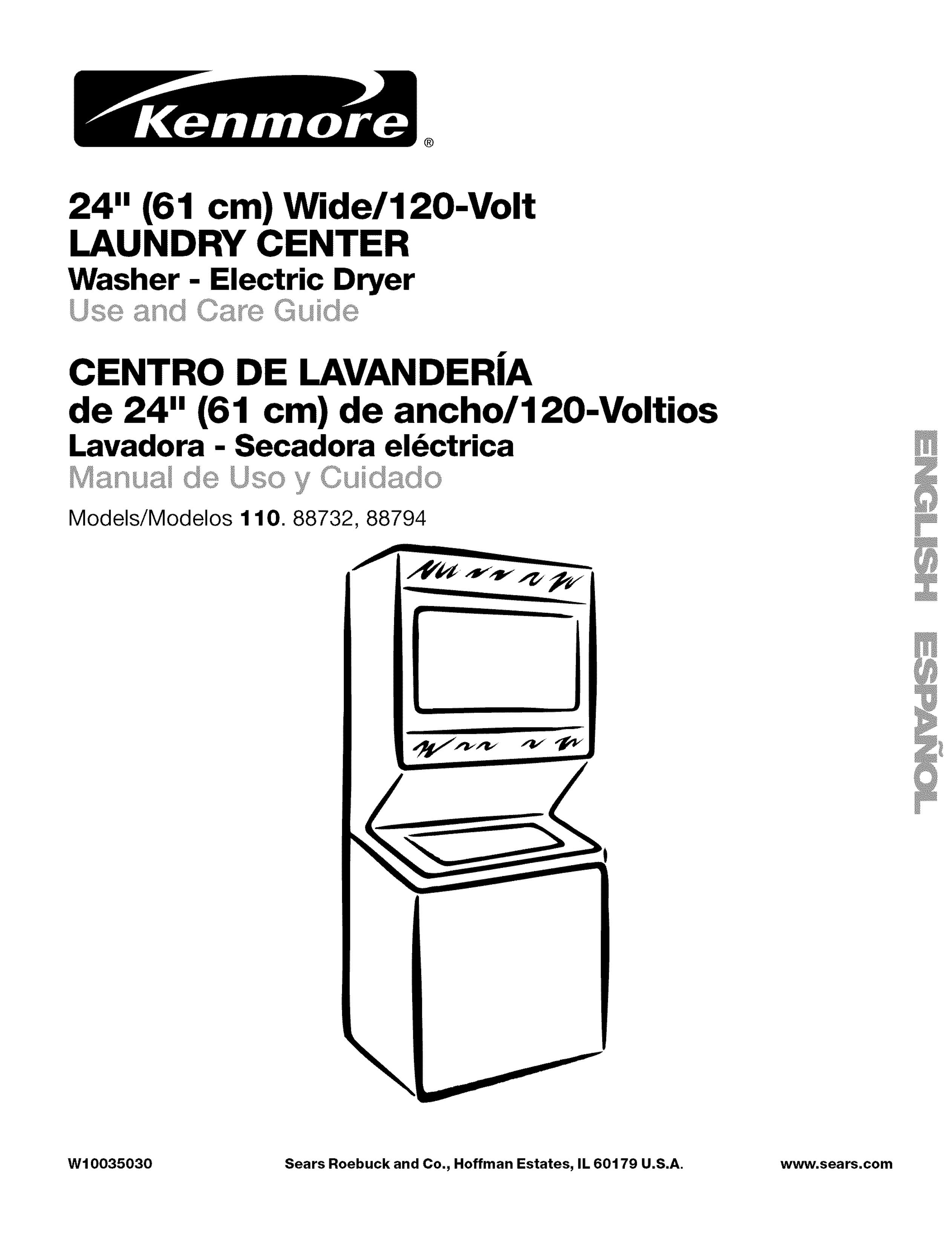 Kenmore 110.88732 Washer/Dryer User Manual