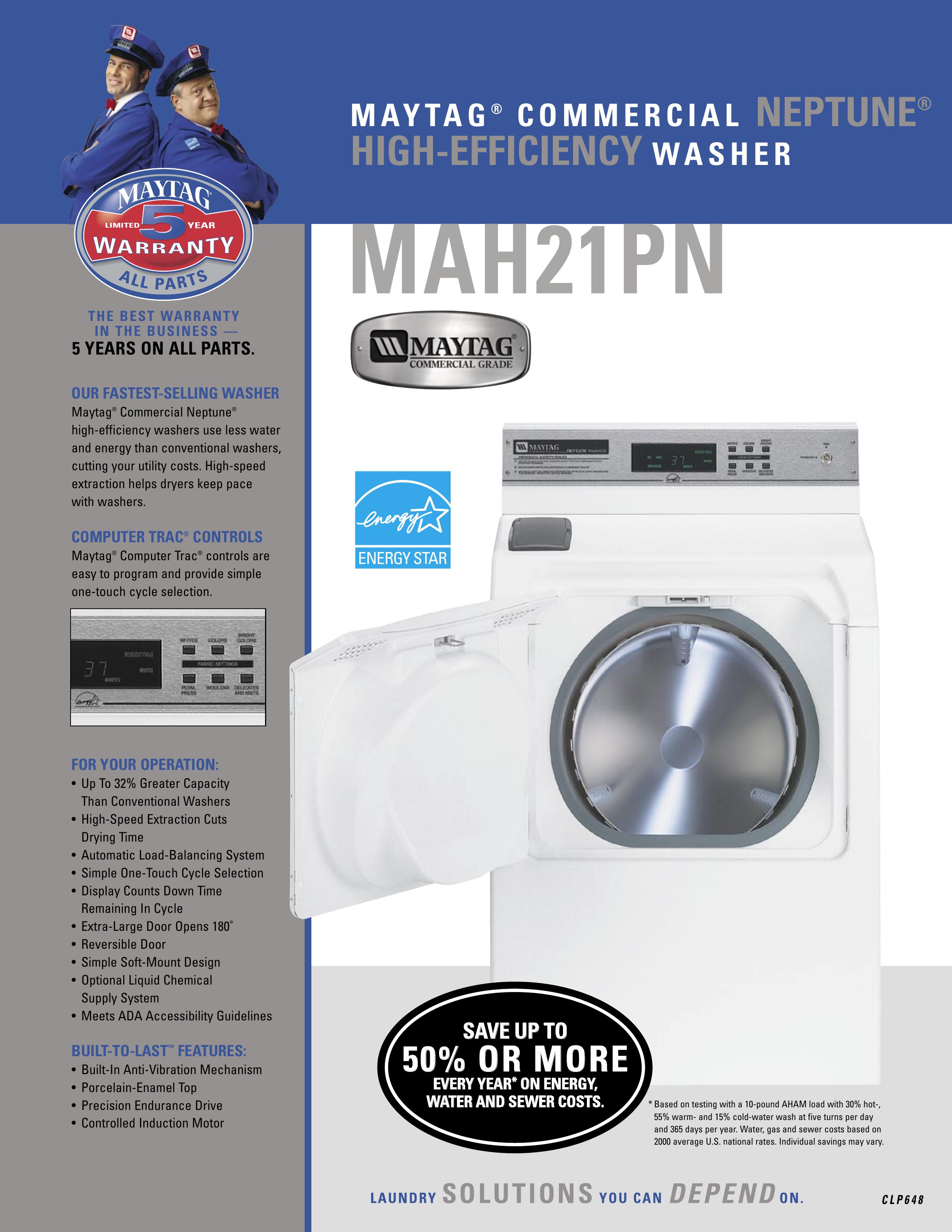 Maytag MAH21PN Washer/Dryer User Manual