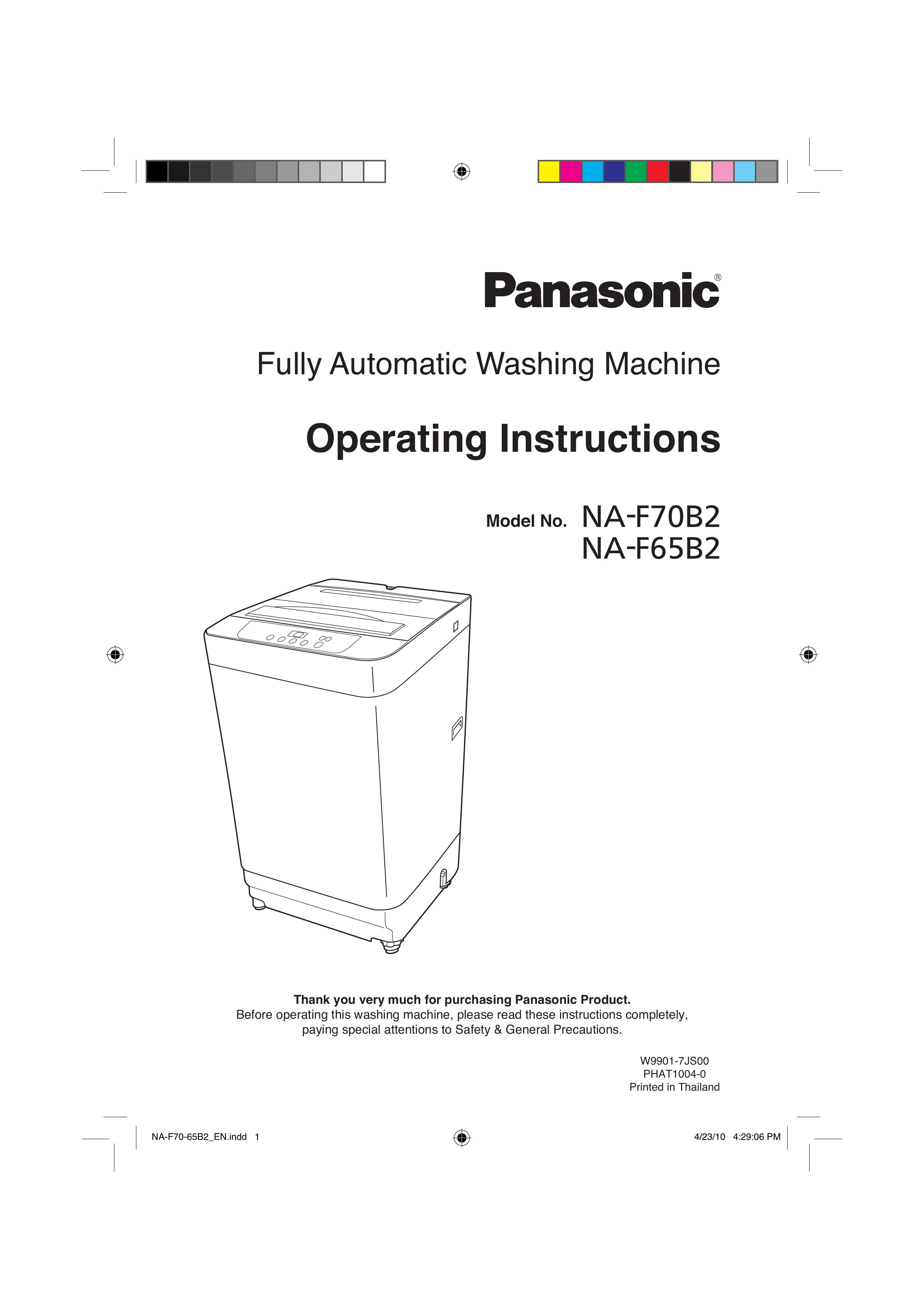 Panasonic NA-F65B2 Washer/Dryer User Manual