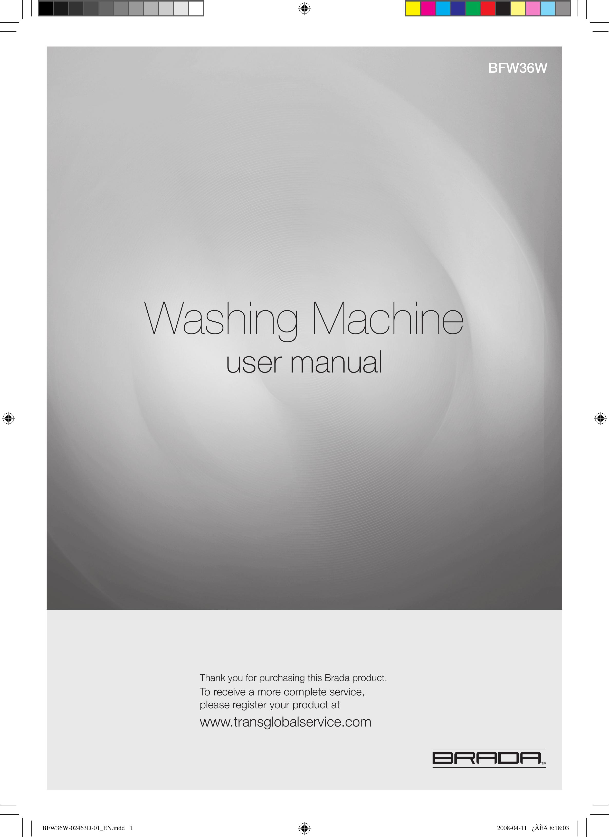Samsung BFW36W Washer/Dryer User Manual