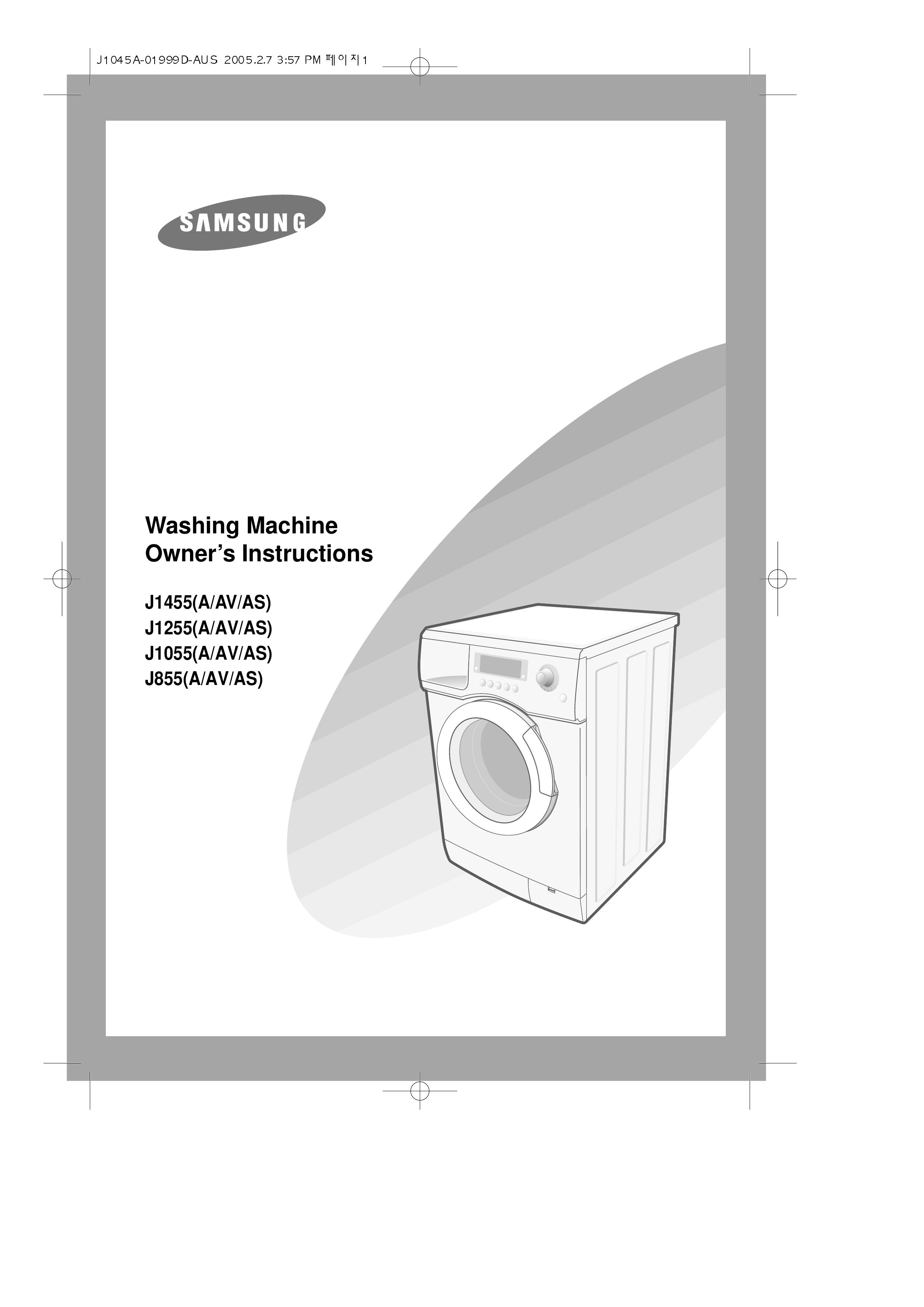 Samsung J1255 Washer/Dryer User Manual