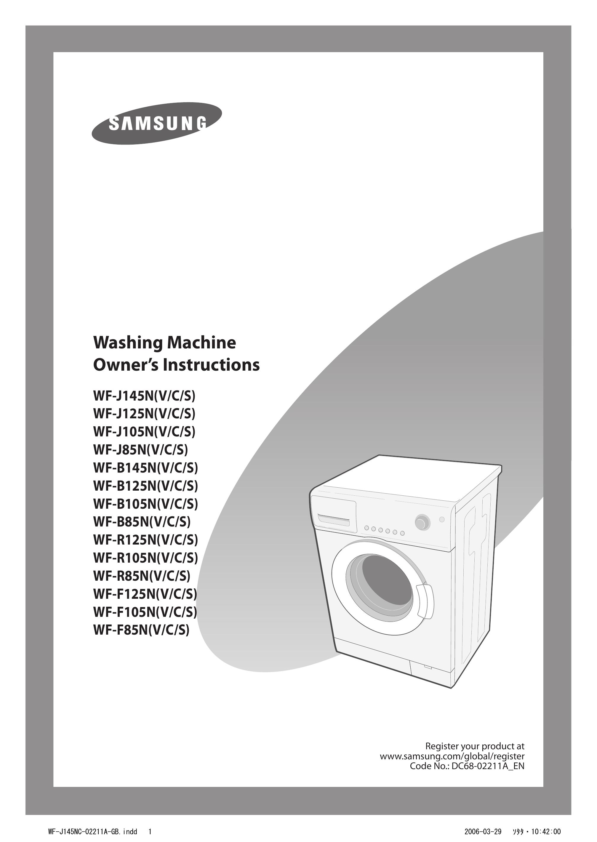 Samsung WF-B105N(V/C/S) Washer/Dryer User Manual