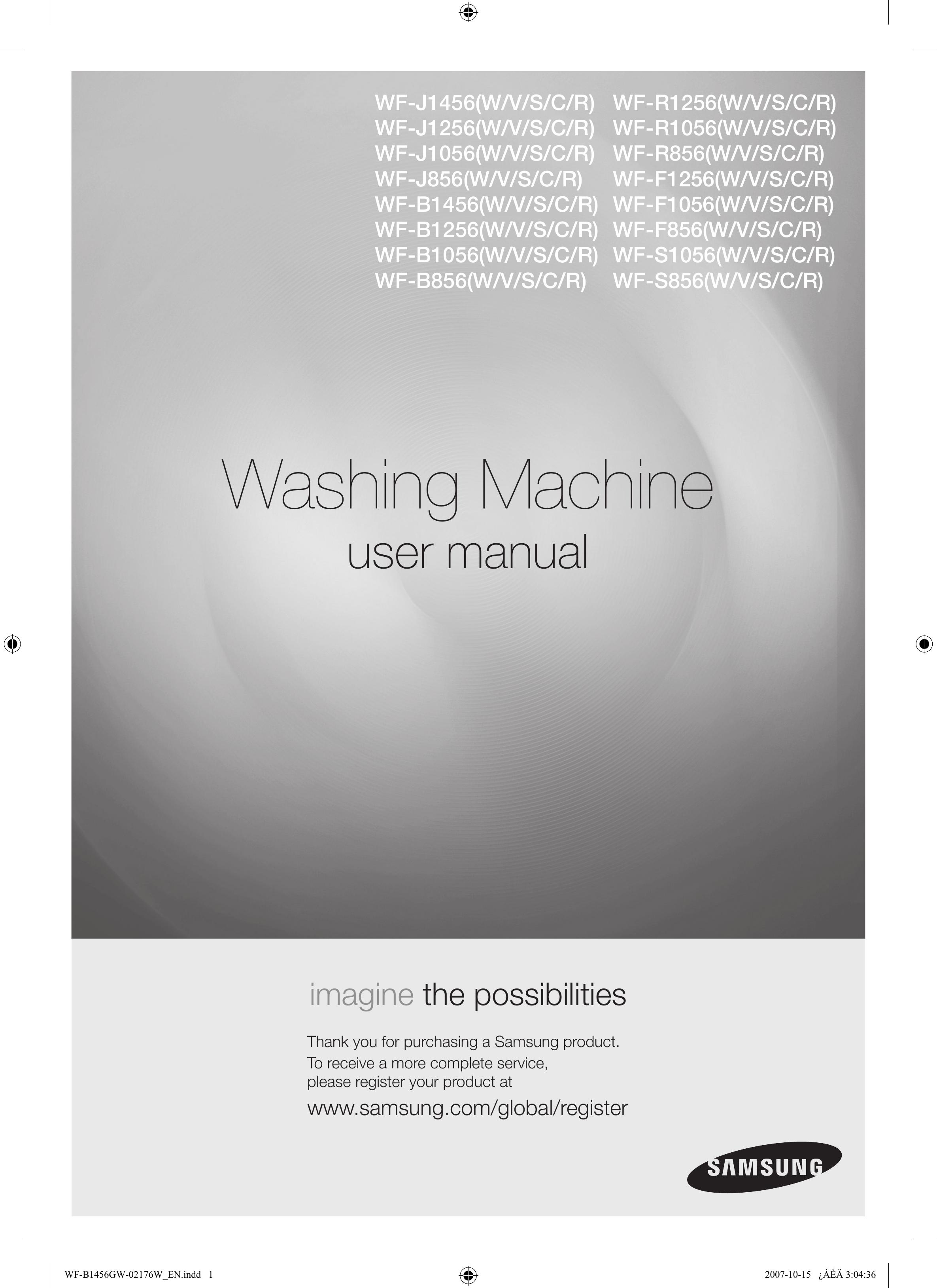Samsung WF-F10 Washer/Dryer User Manual