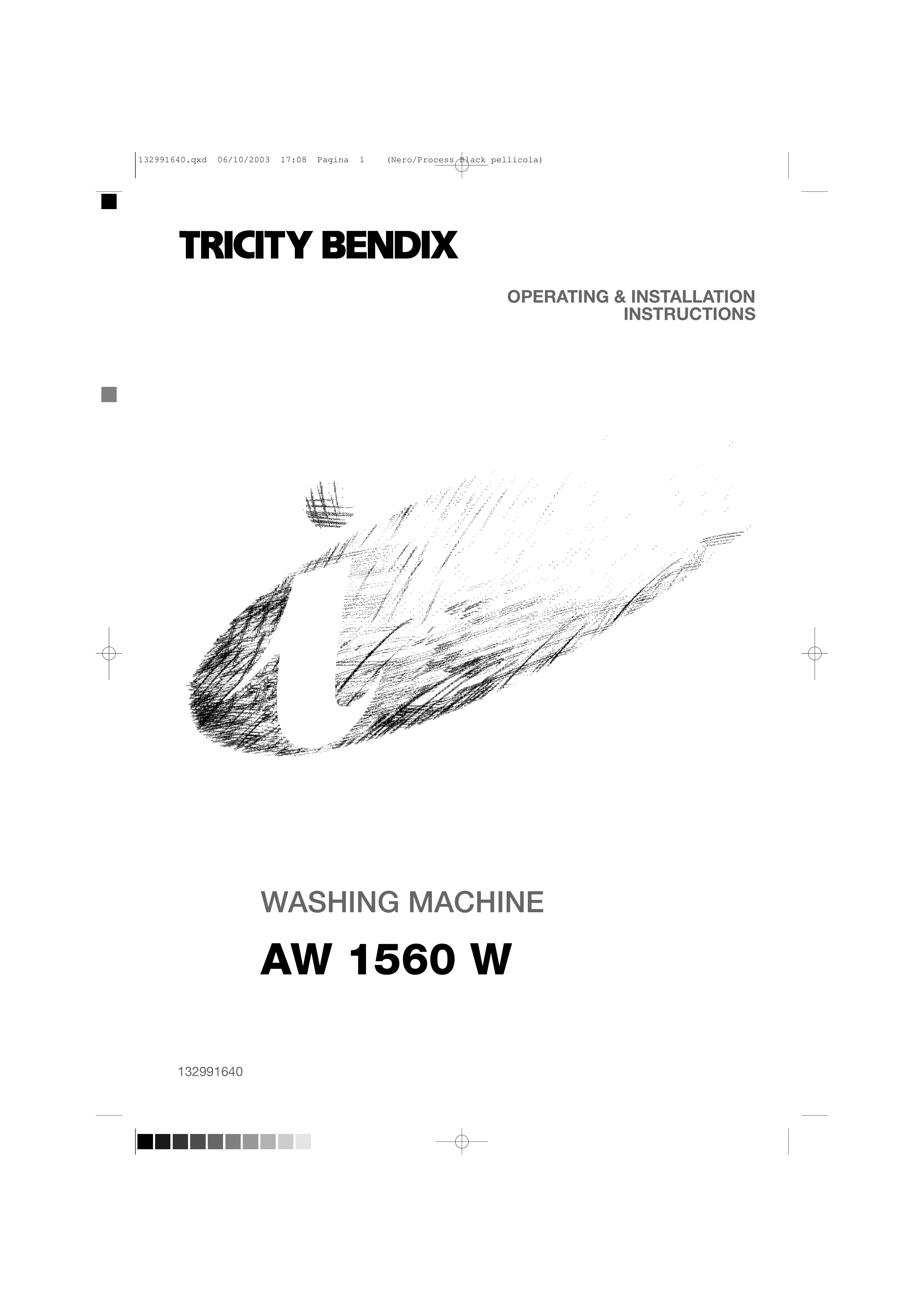 Tricity Bendix AW 1560 W Washer/Dryer User Manual