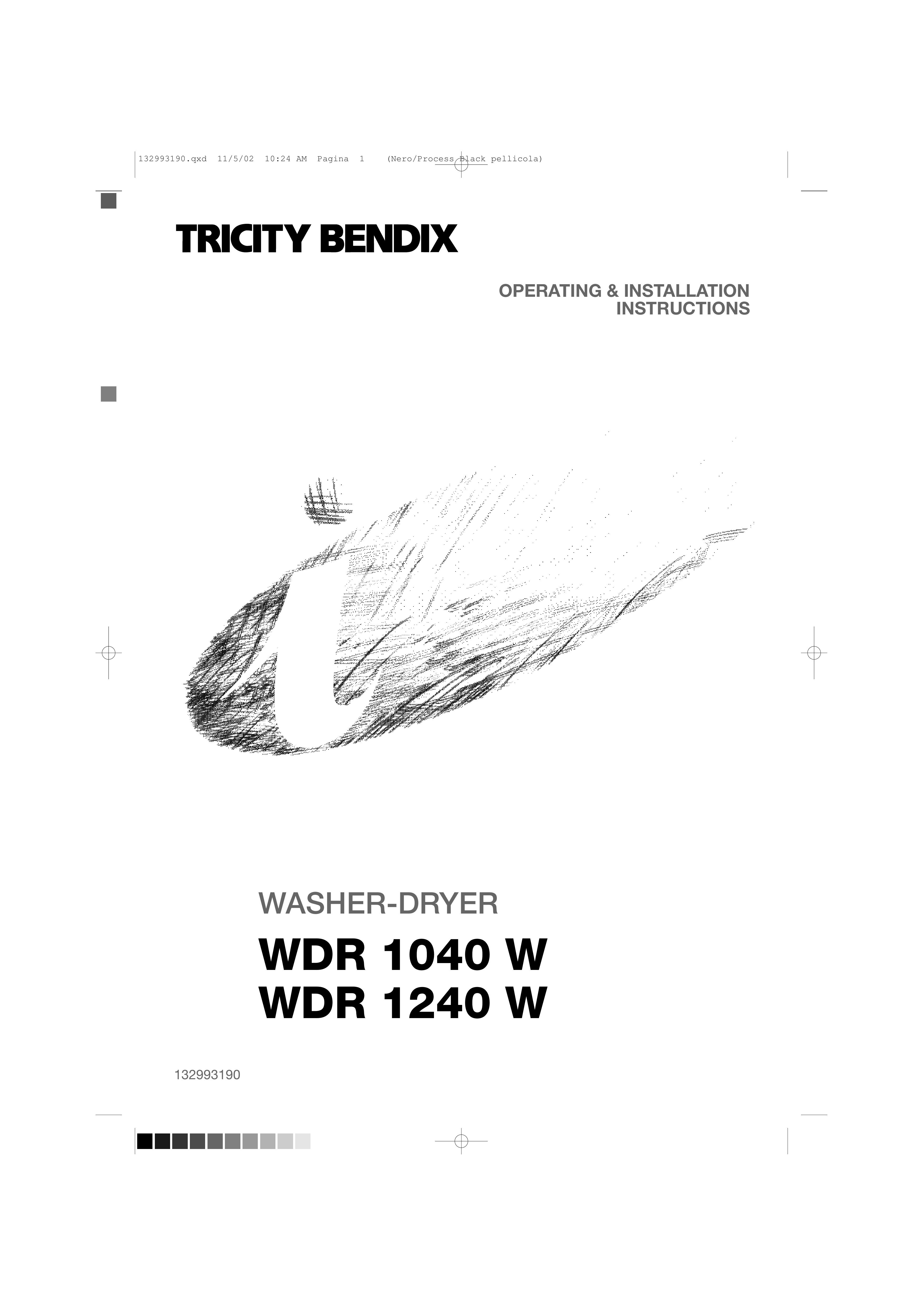 Tricity Bendix WDR 1240 W Washer/Dryer User Manual