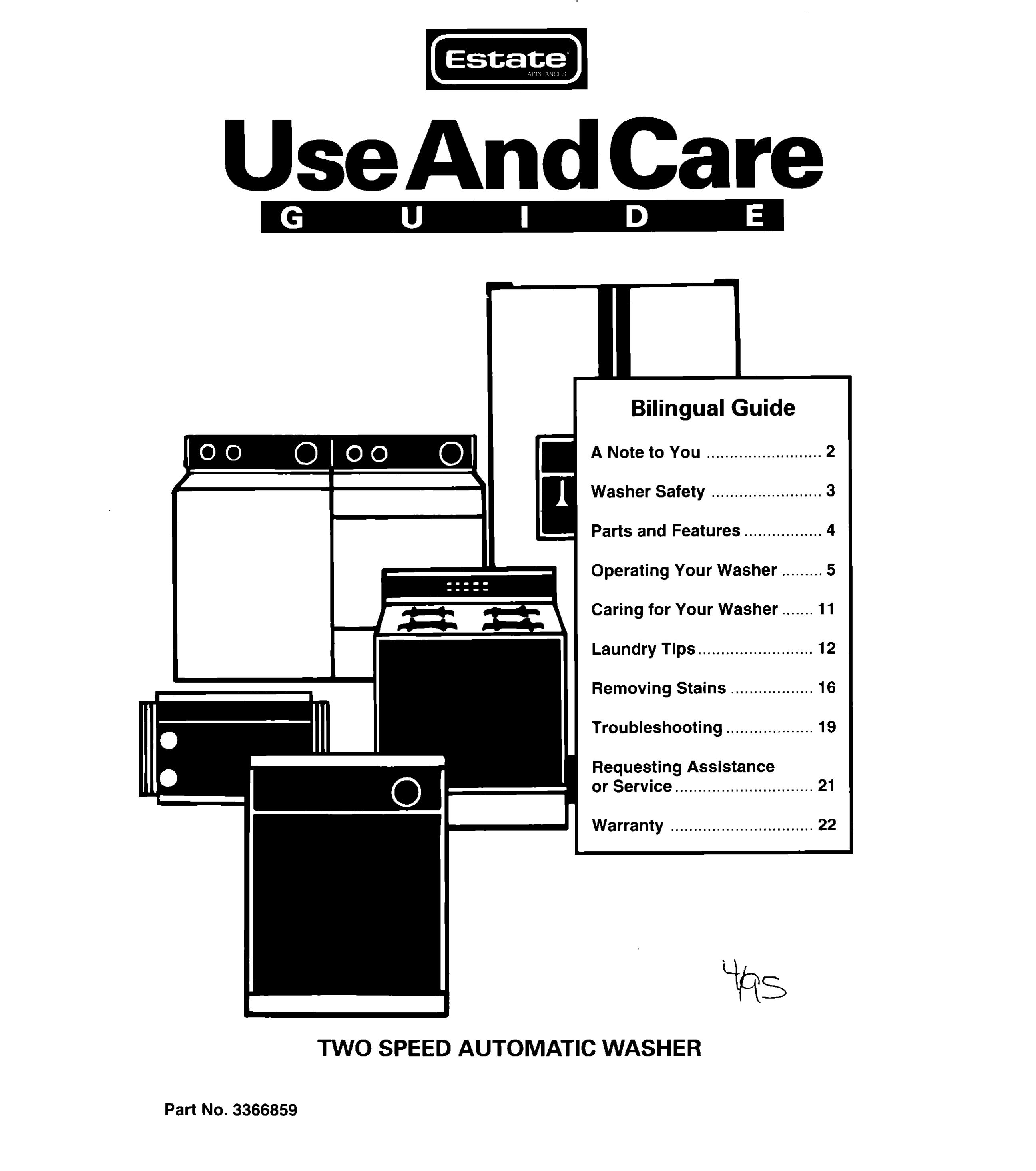 Whirlpool 3366859 Washer/Dryer User Manual