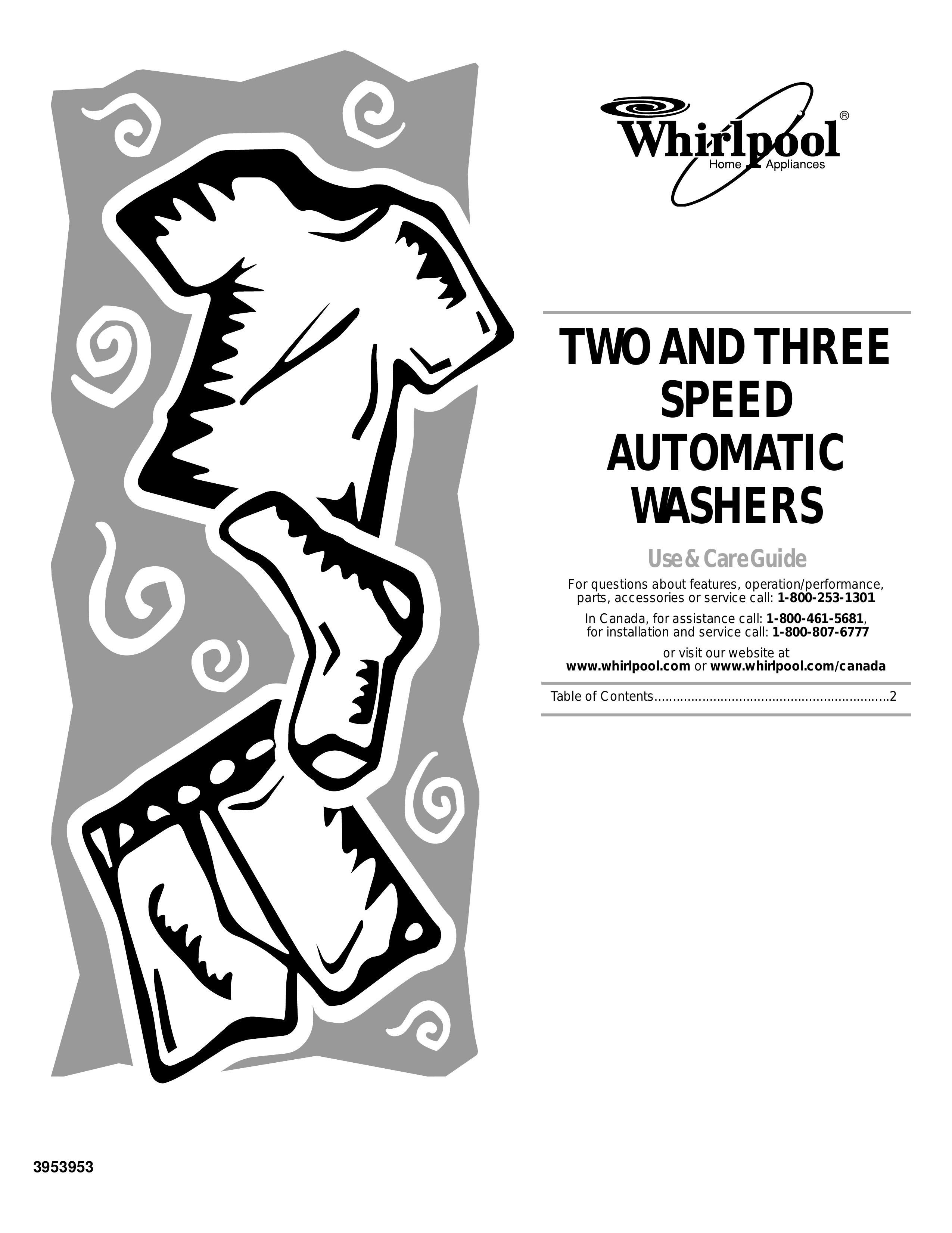 Whirlpool 3953953 Washer/Dryer User Manual