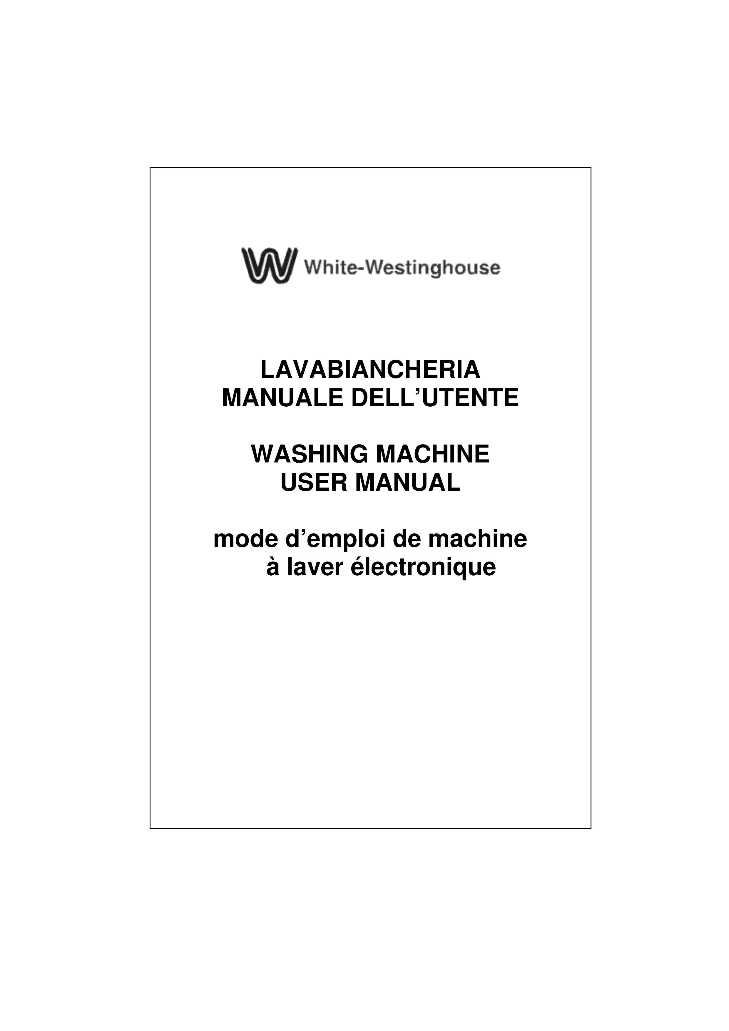 White-Westinghouse WM106 Washer/Dryer User Manual