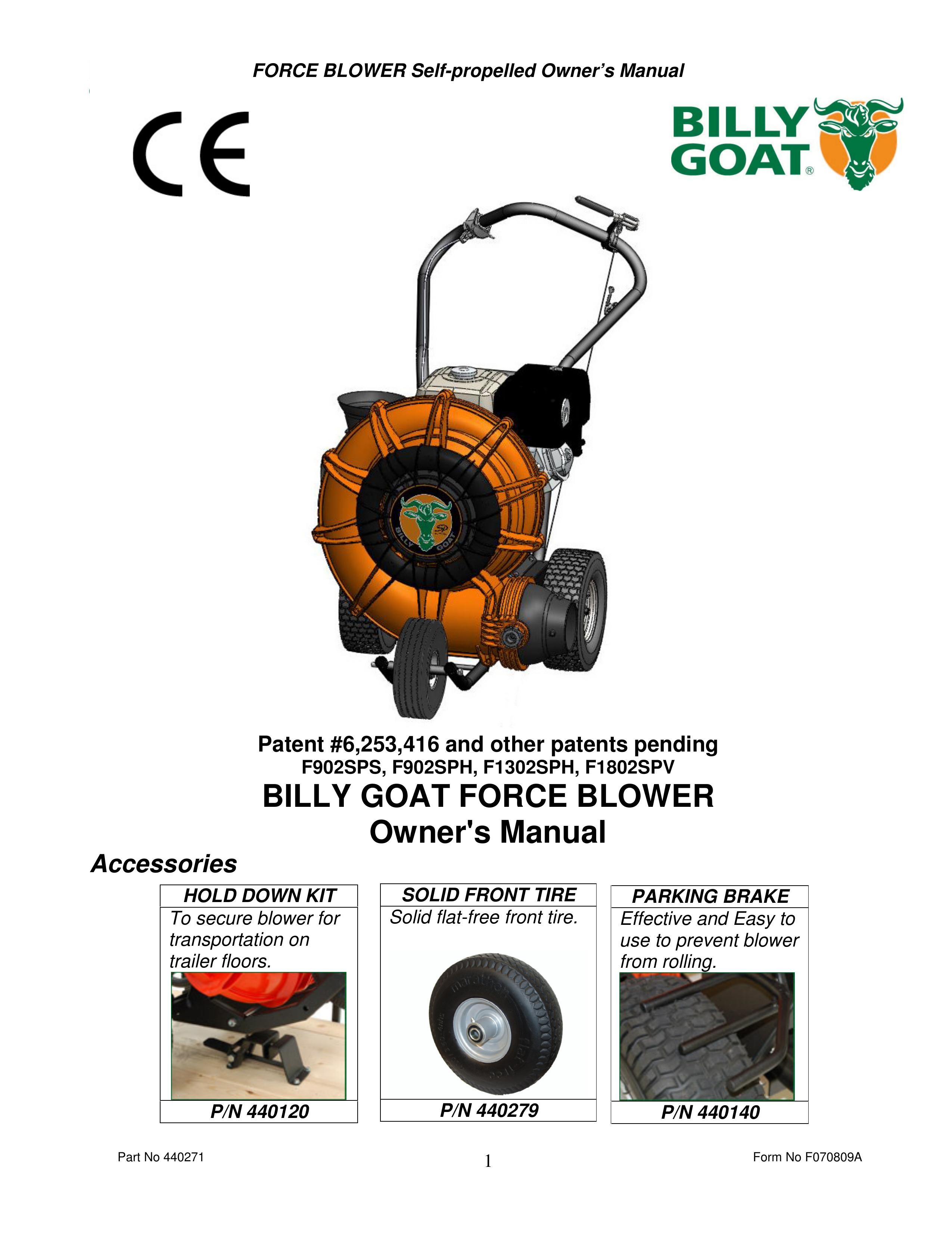 Billy Goat F1802SPV Blower User Manual