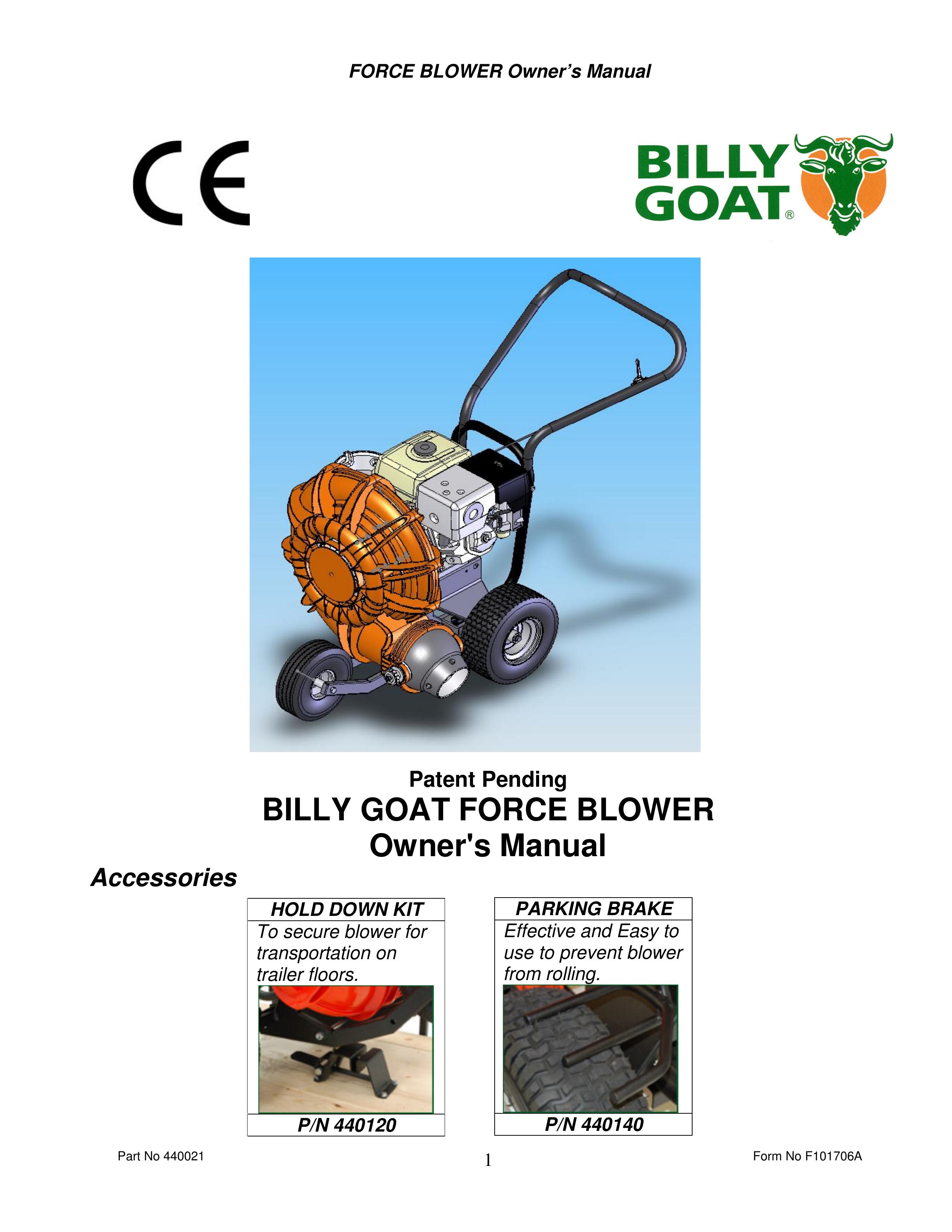 Billy Goat P / N 440140 Blower User Manual