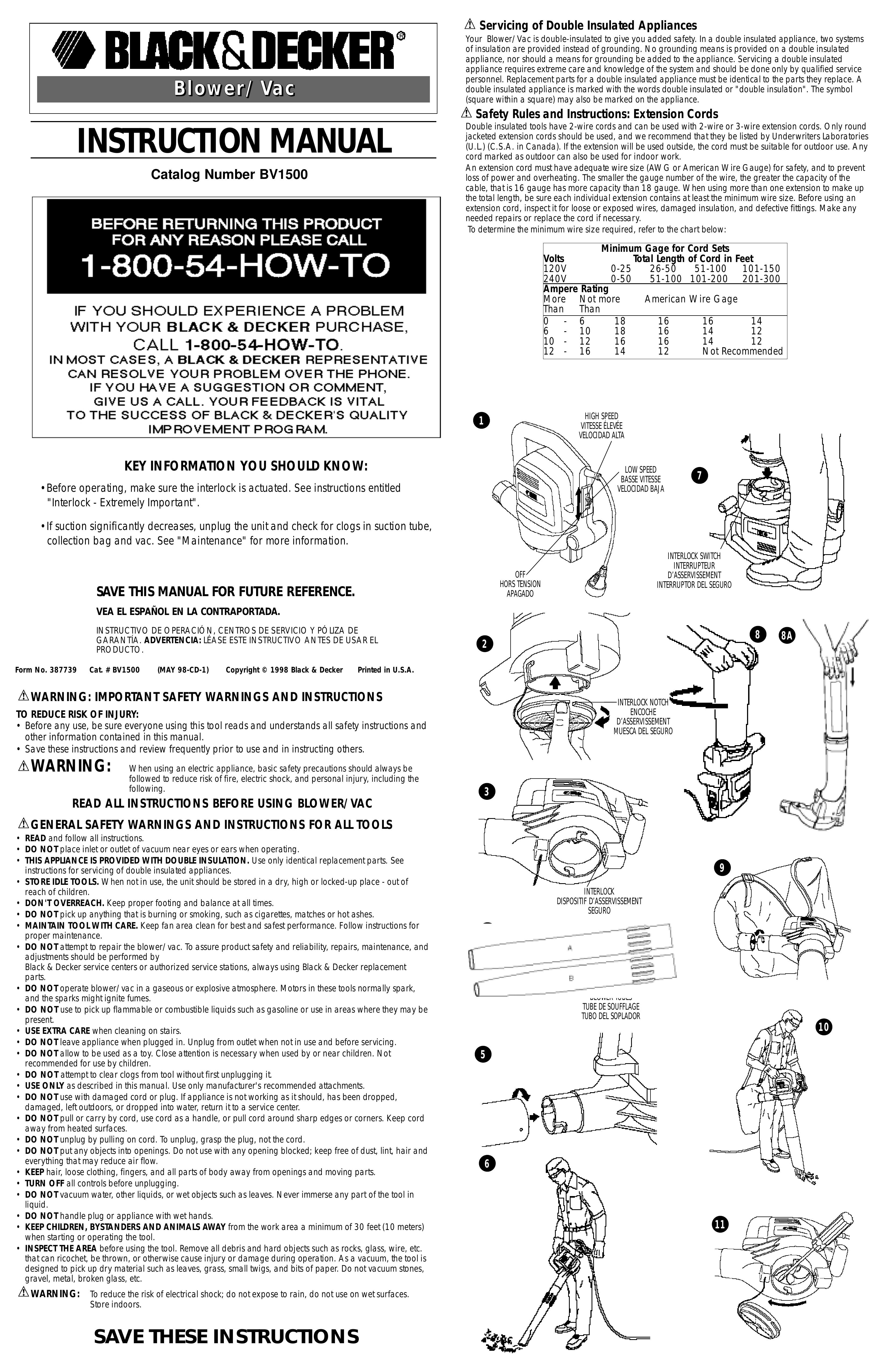 Black & Decker 387739 Blower User Manual