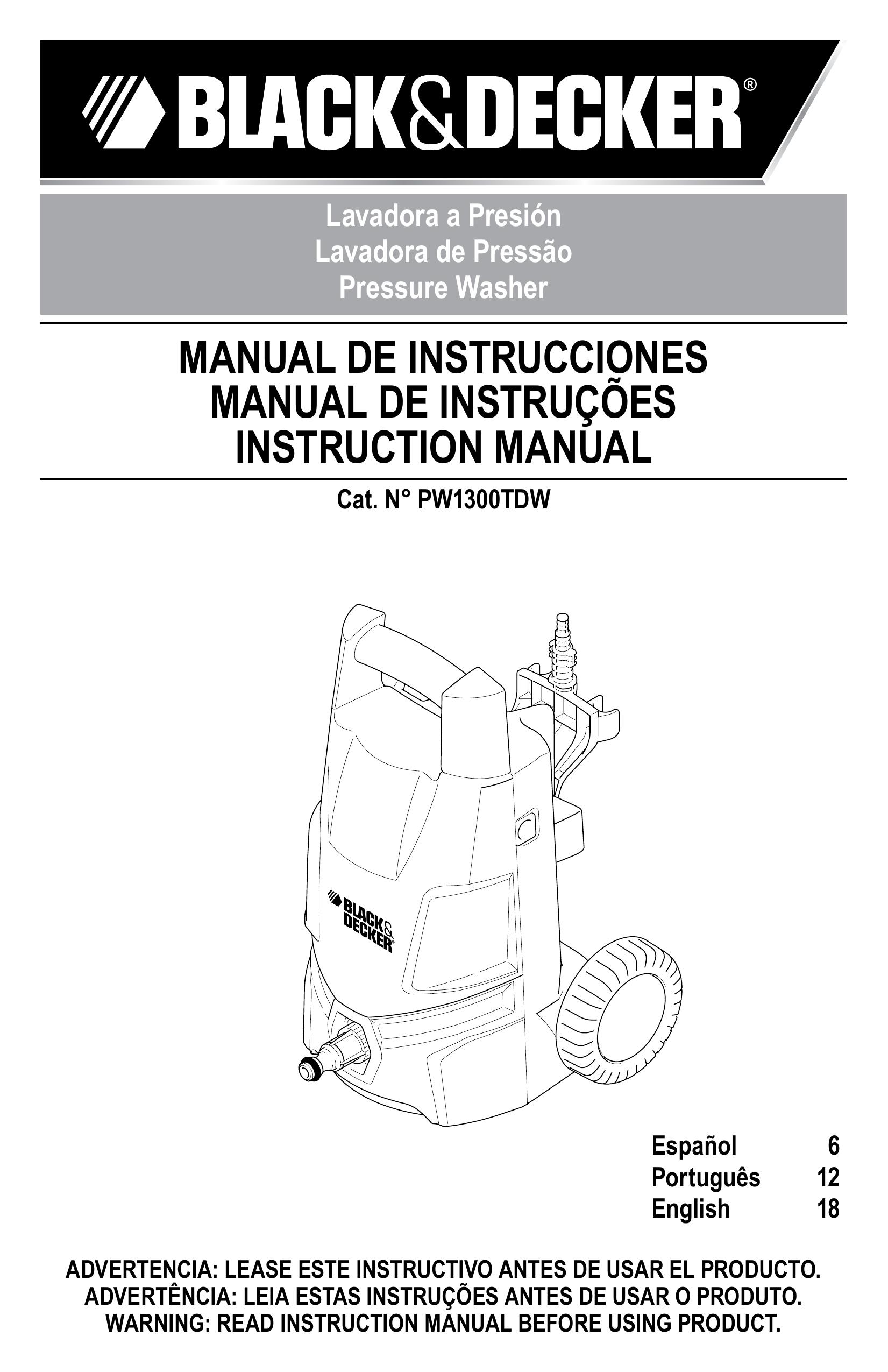 Black & Decker PW1300TDW Blower User Manual