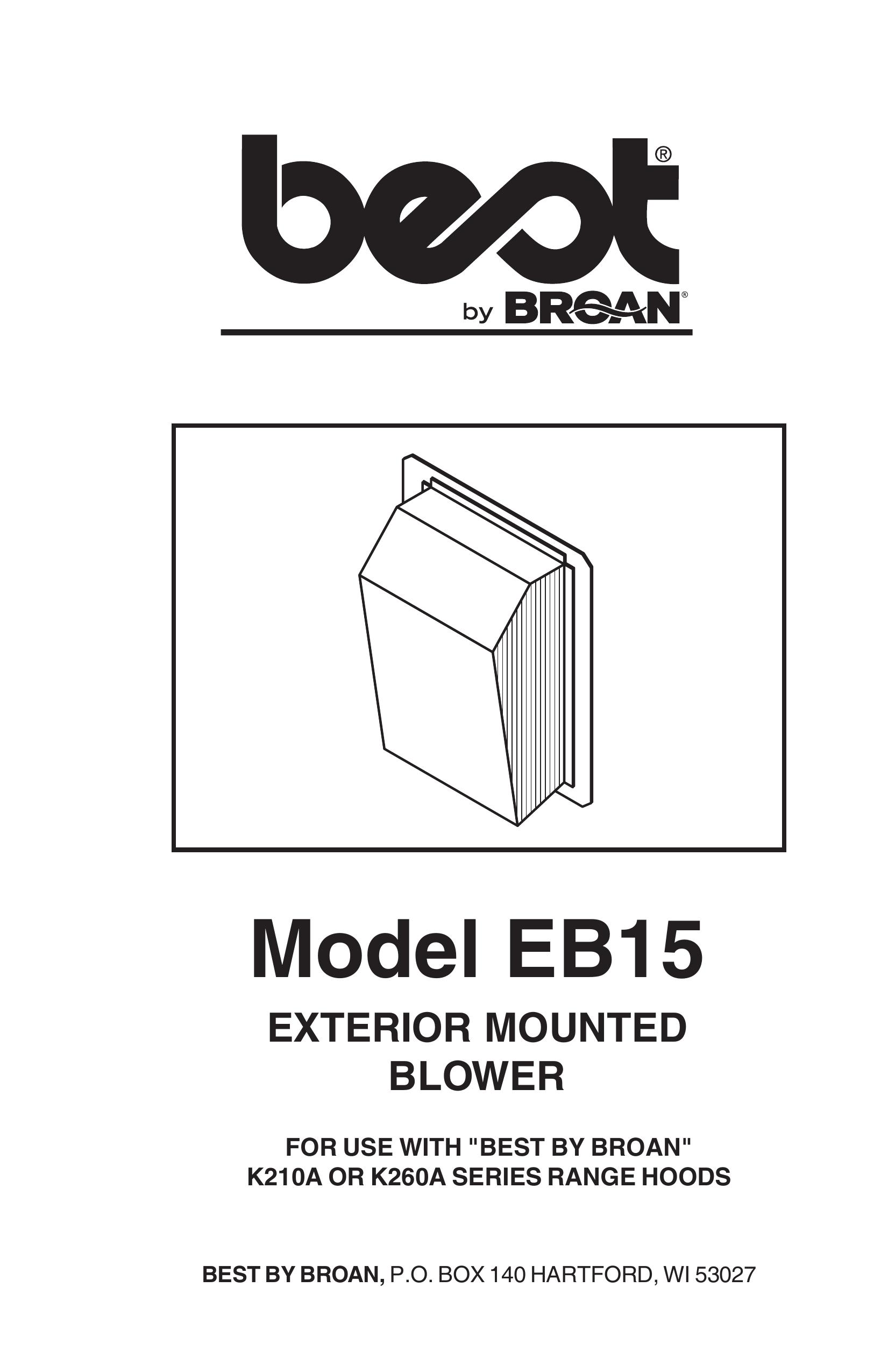 Broan EB15 Blower User Manual