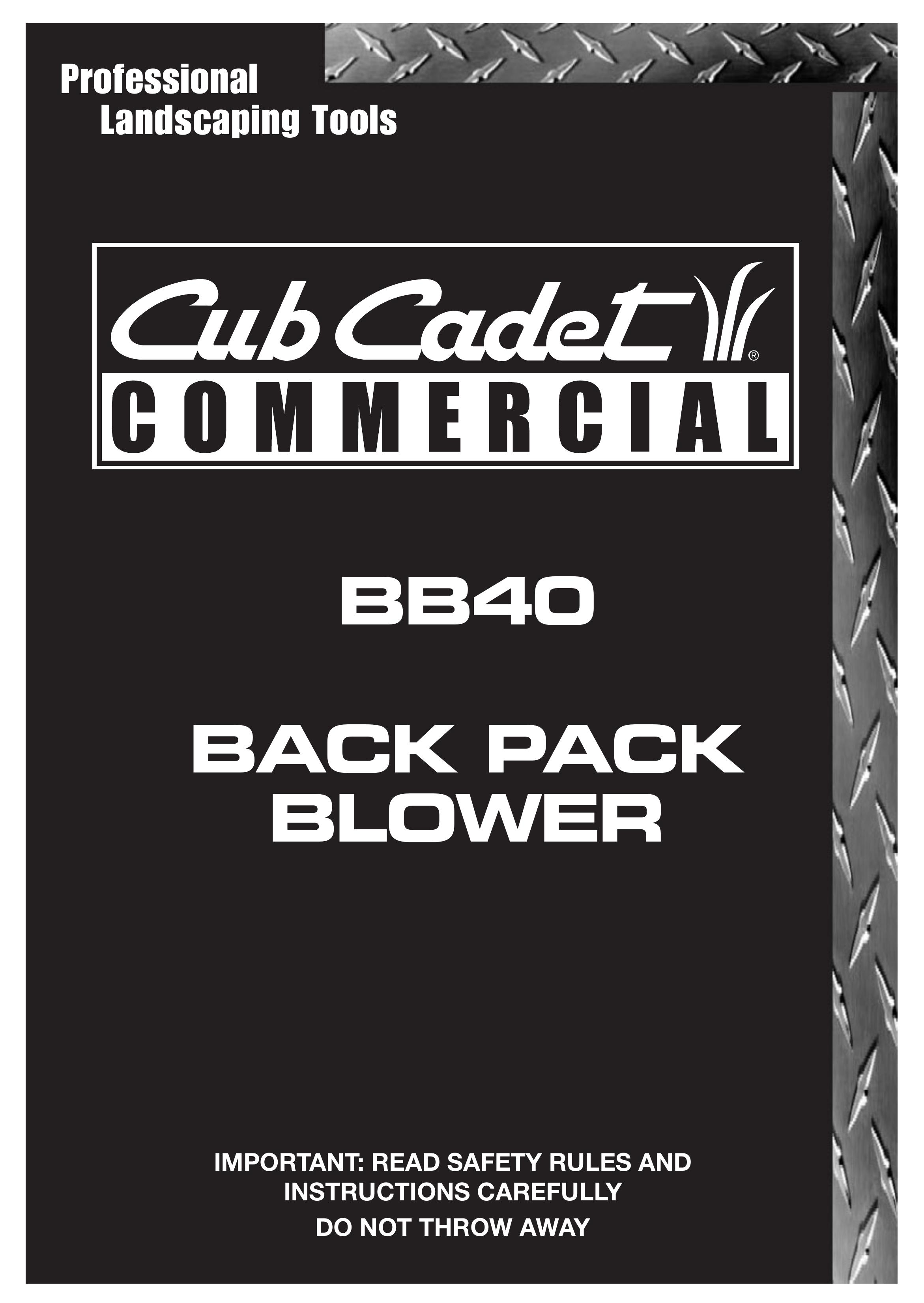 Cub Cadet BB40 Blower User Manual