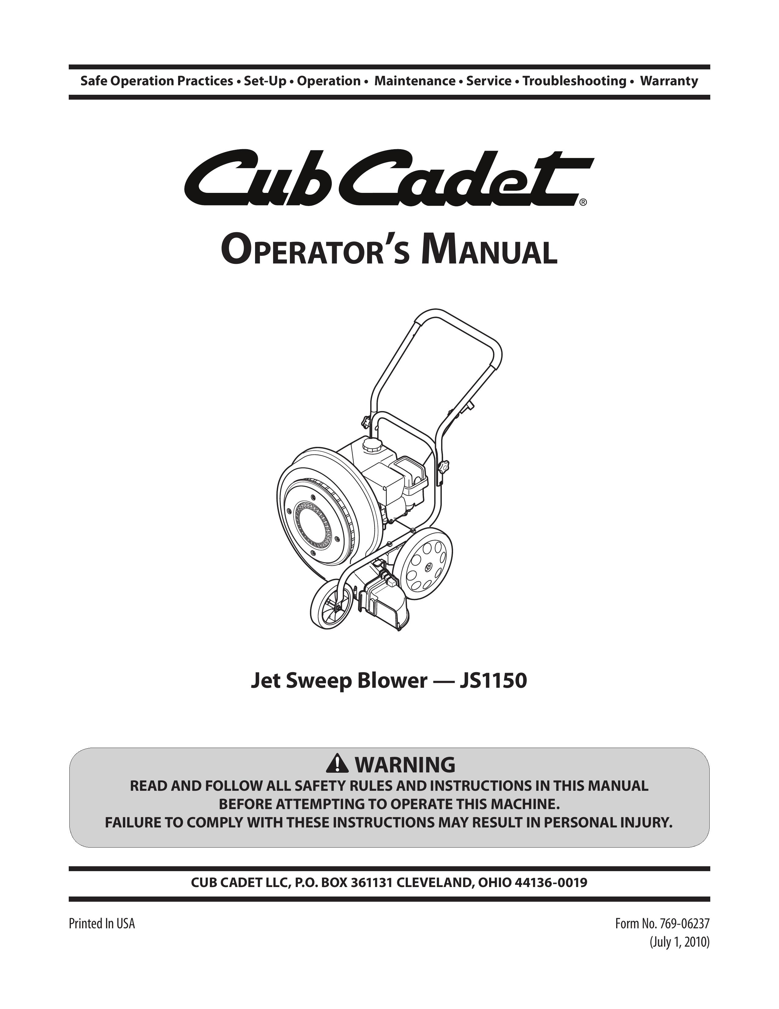 Cub Cadet JS1150 Blower User Manual
