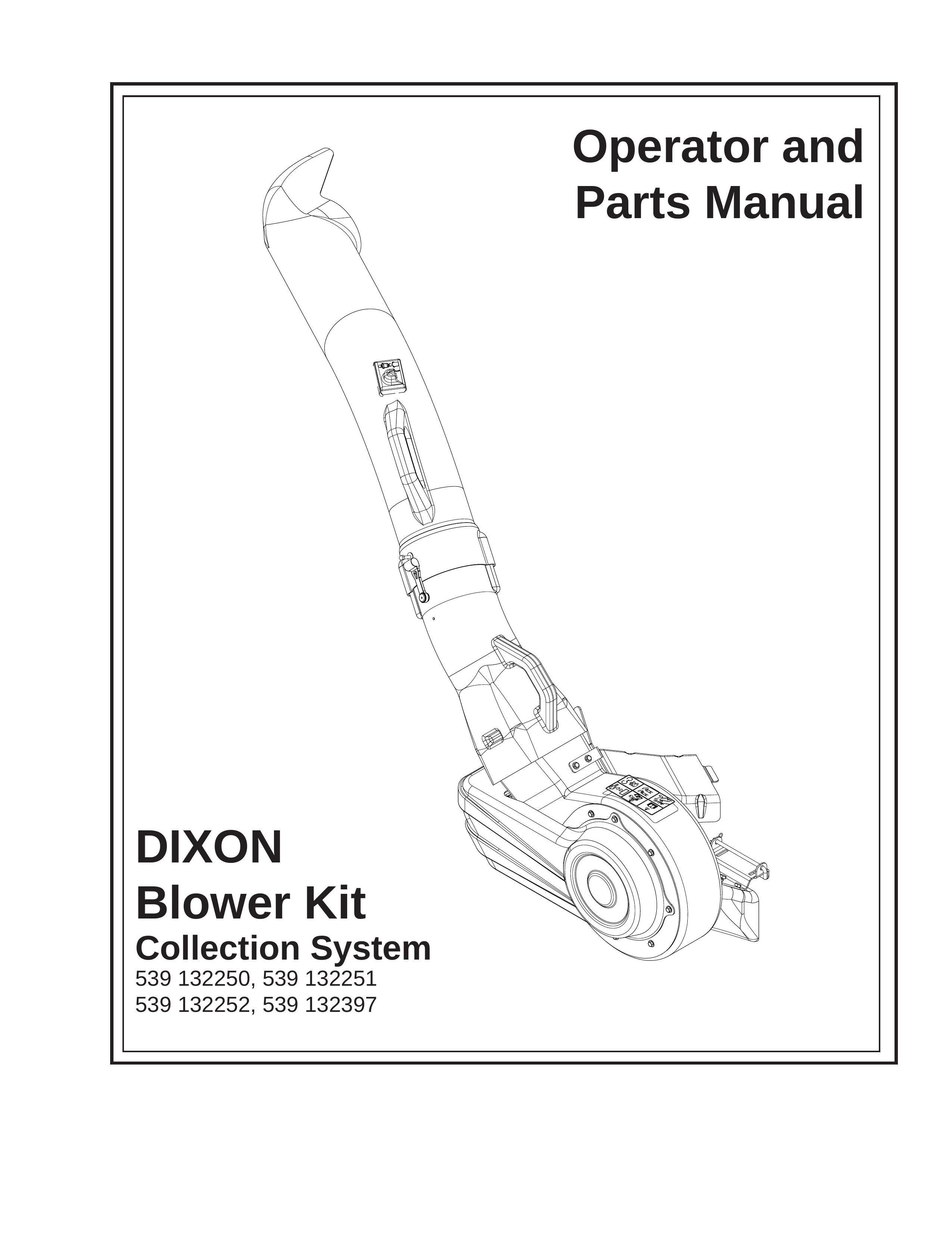 Dixon 539 132251 Blower User Manual