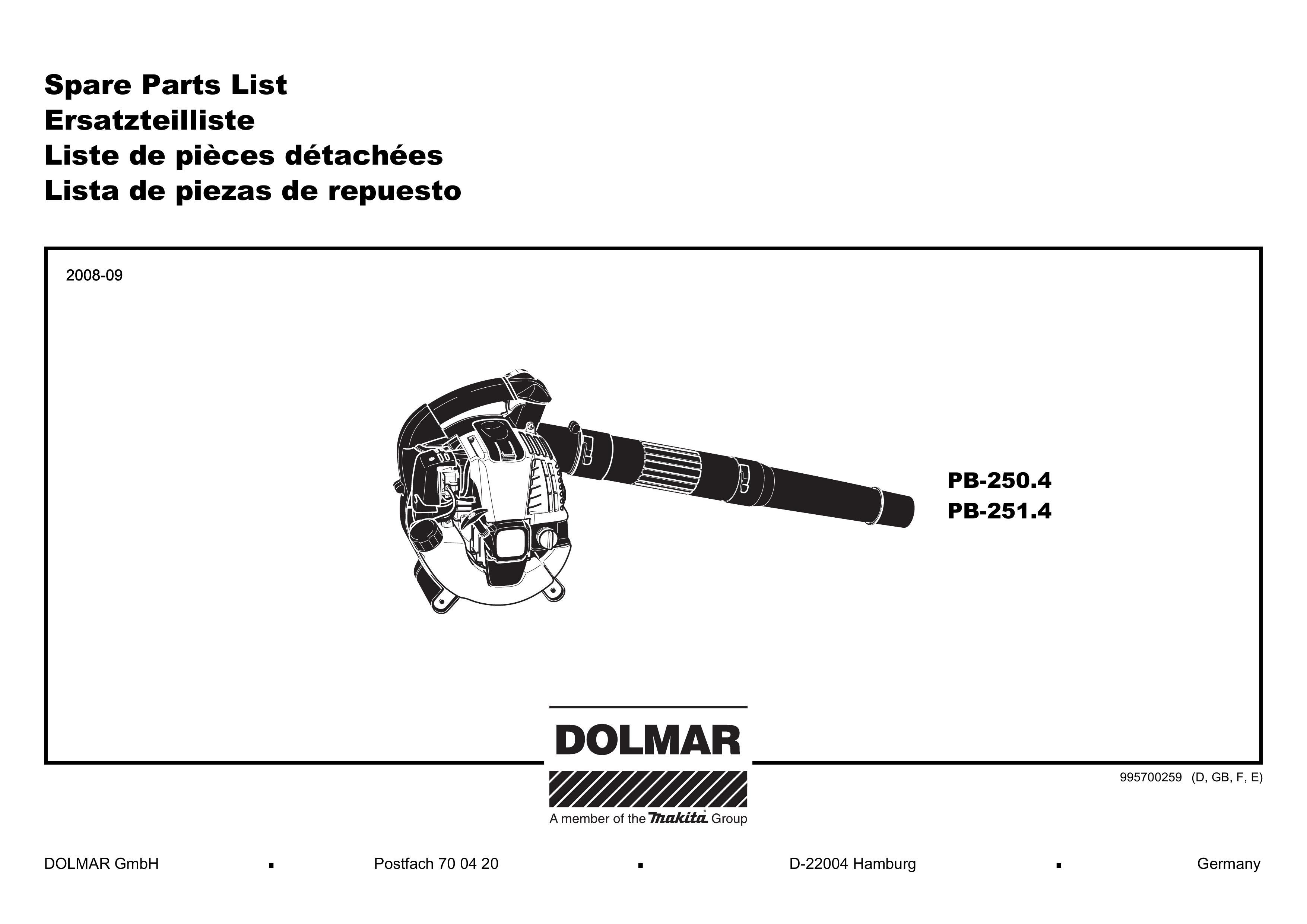 Dolmar PB-251.4 Blower User Manual