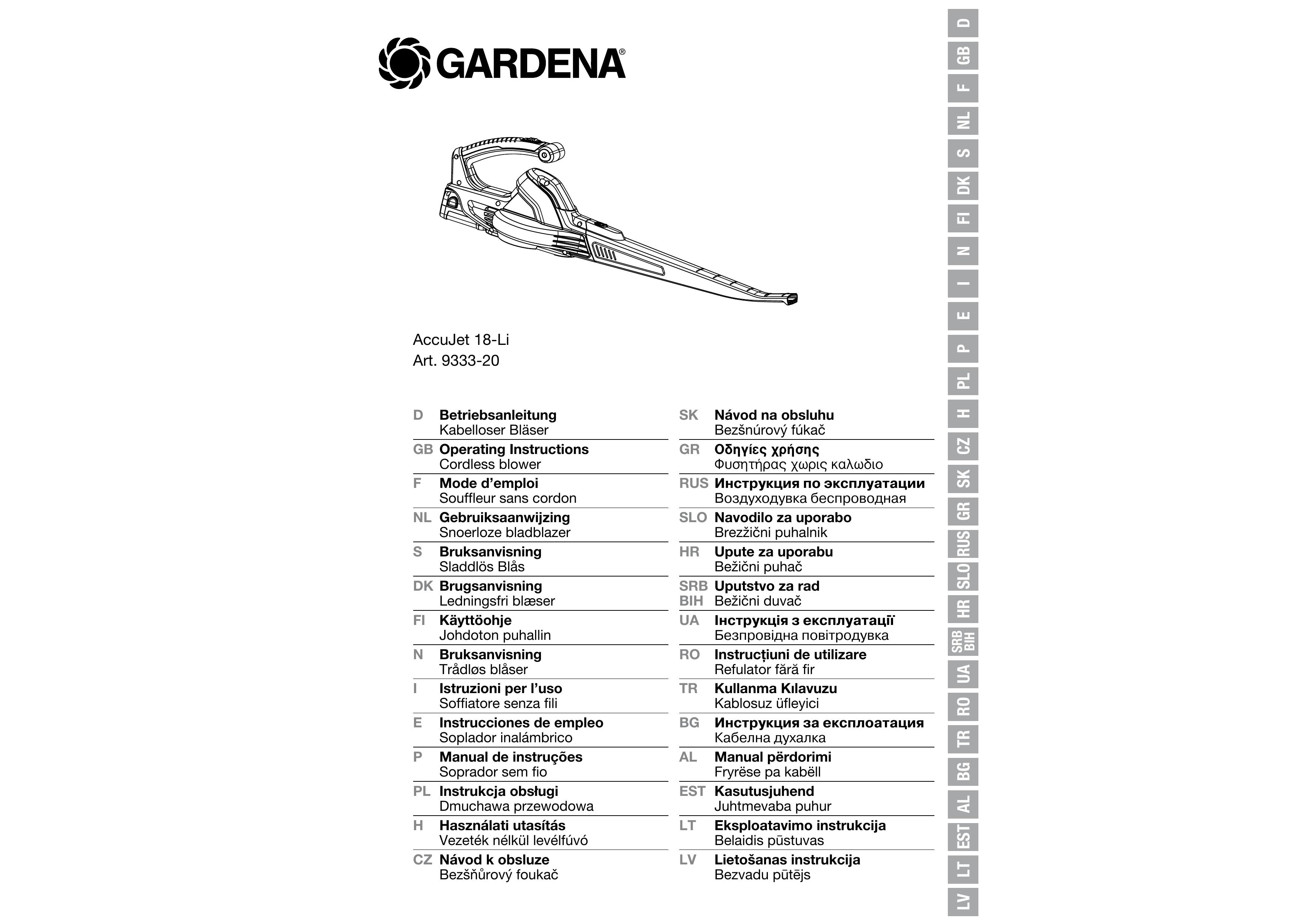 Gardena 9333-20 Blower User Manual