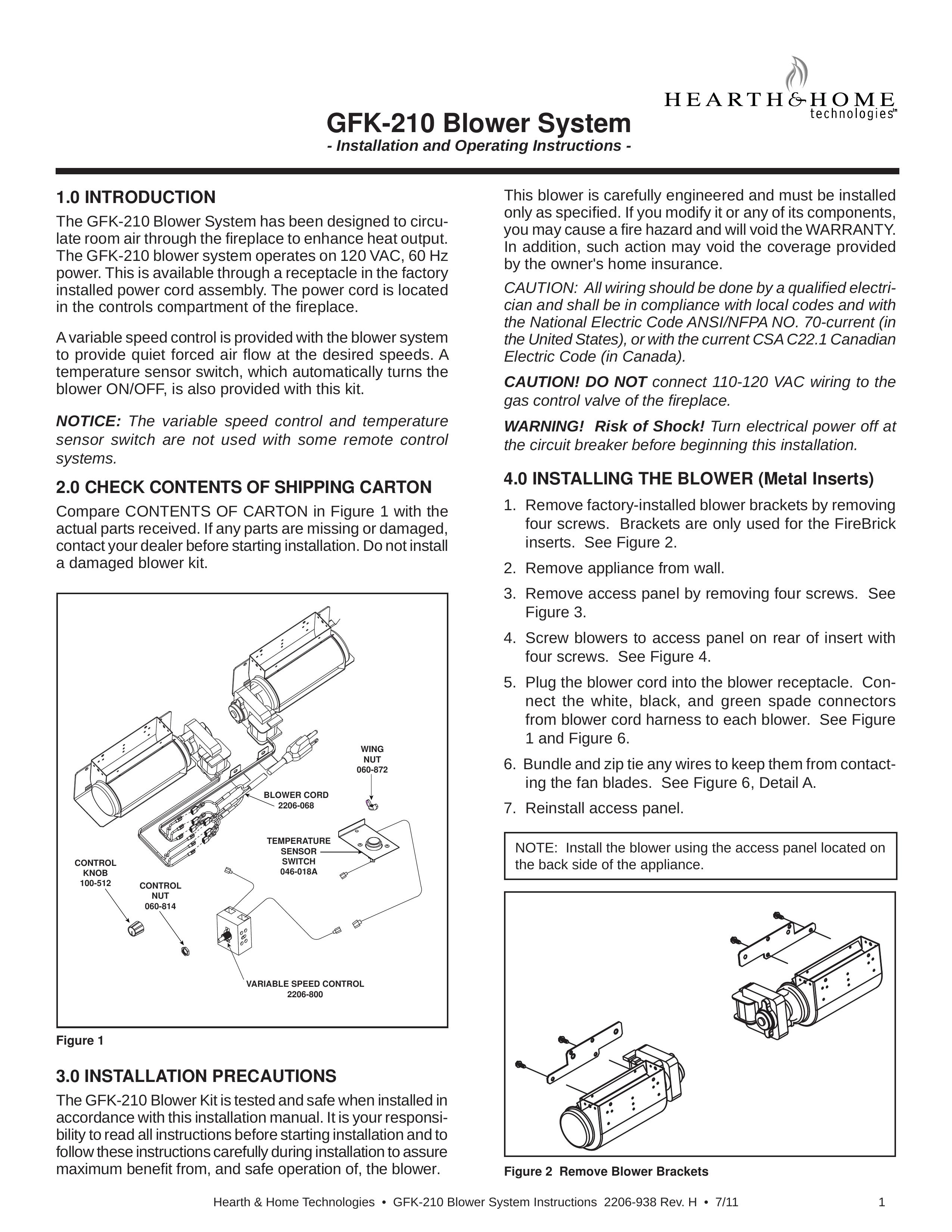 Heart & Home Collectables GFK-210 Blower User Manual