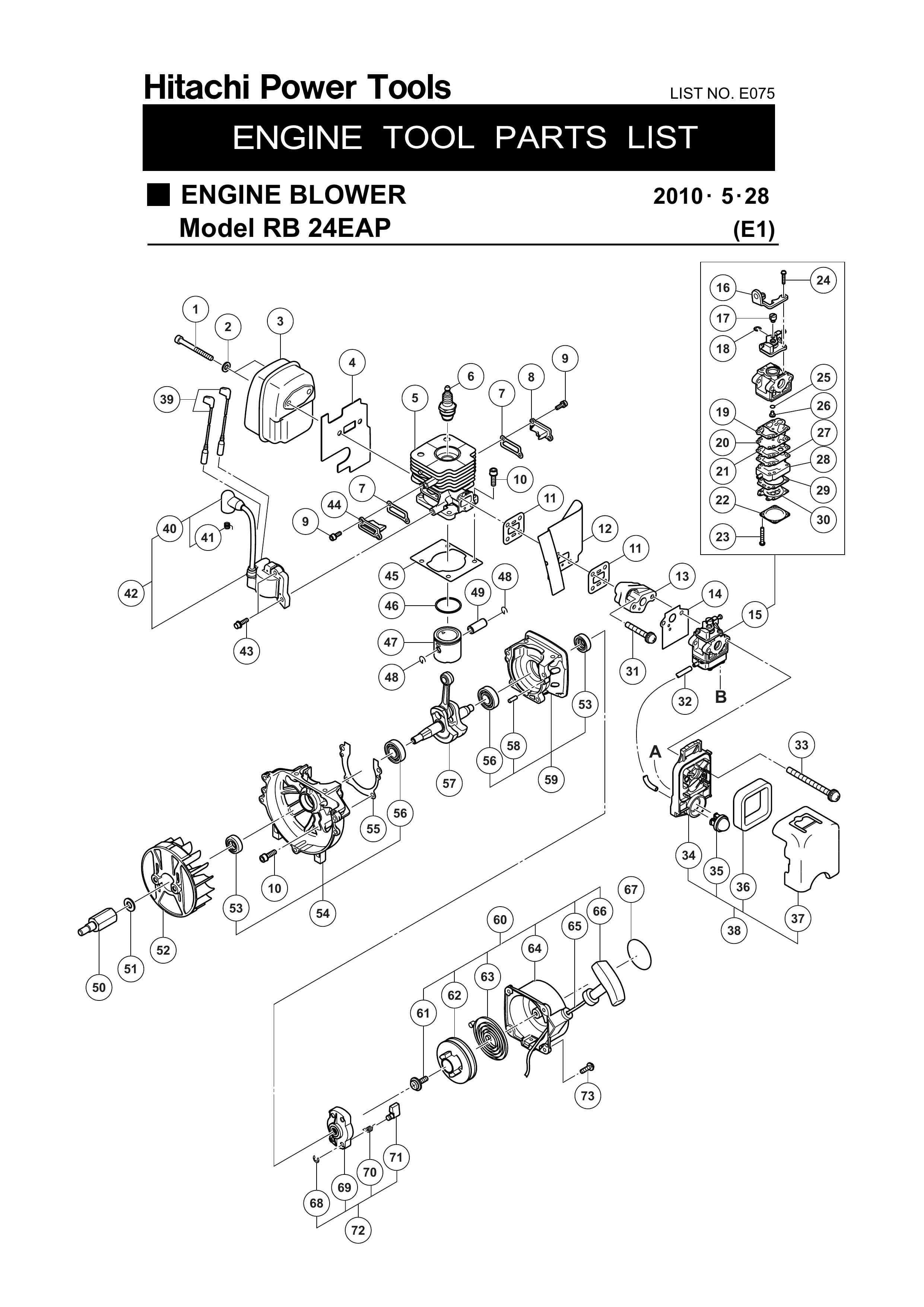 Hitachi RB 24EAP Blower User Manual
