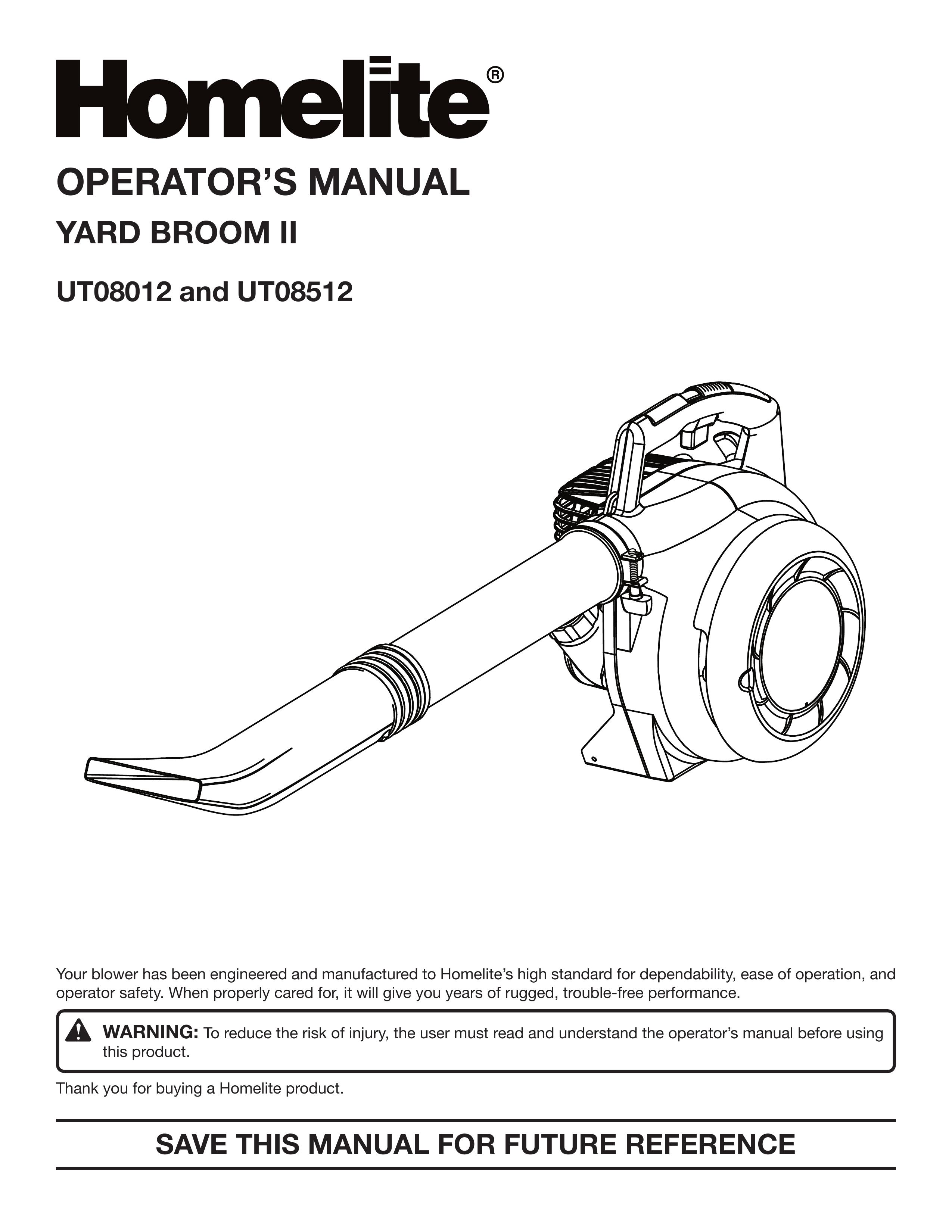 Homelite UT08512 Blower User Manual