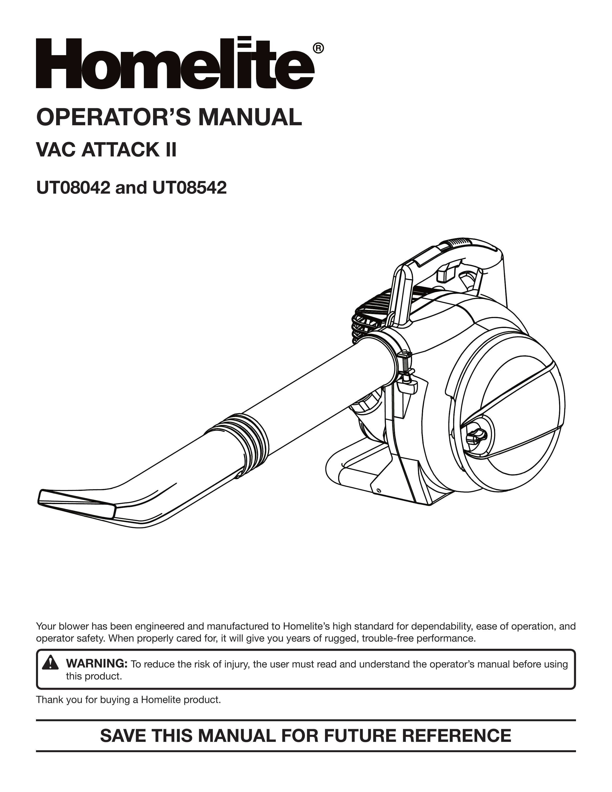Homelite UT08542 Blower User Manual