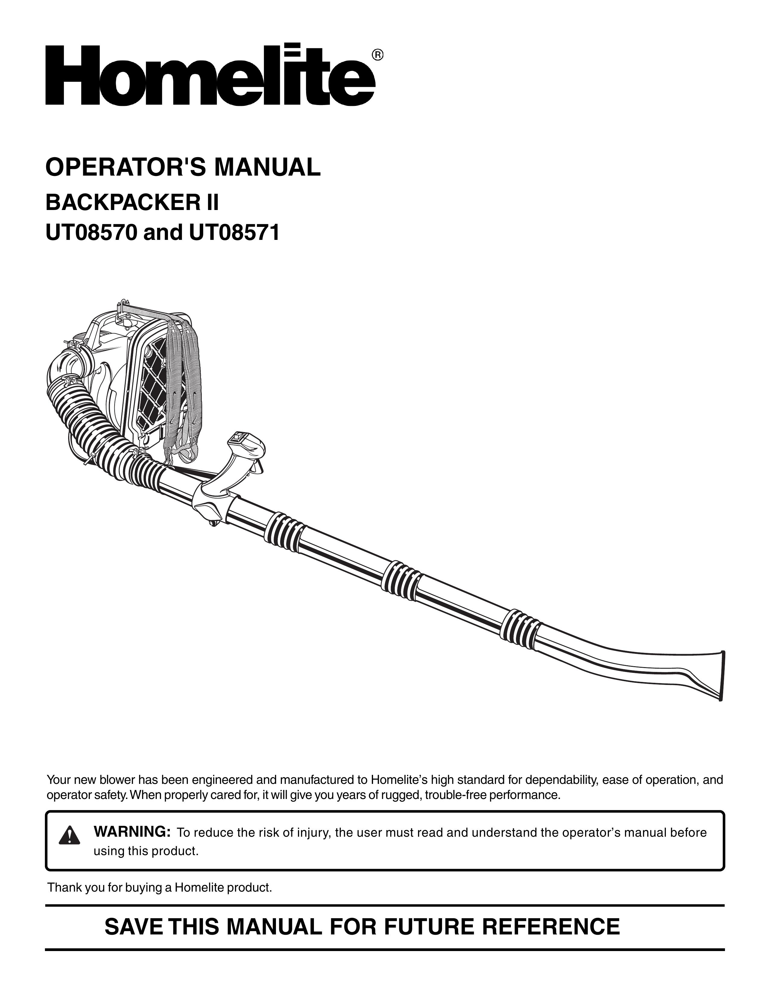 Homelite UT08571 Blower User Manual