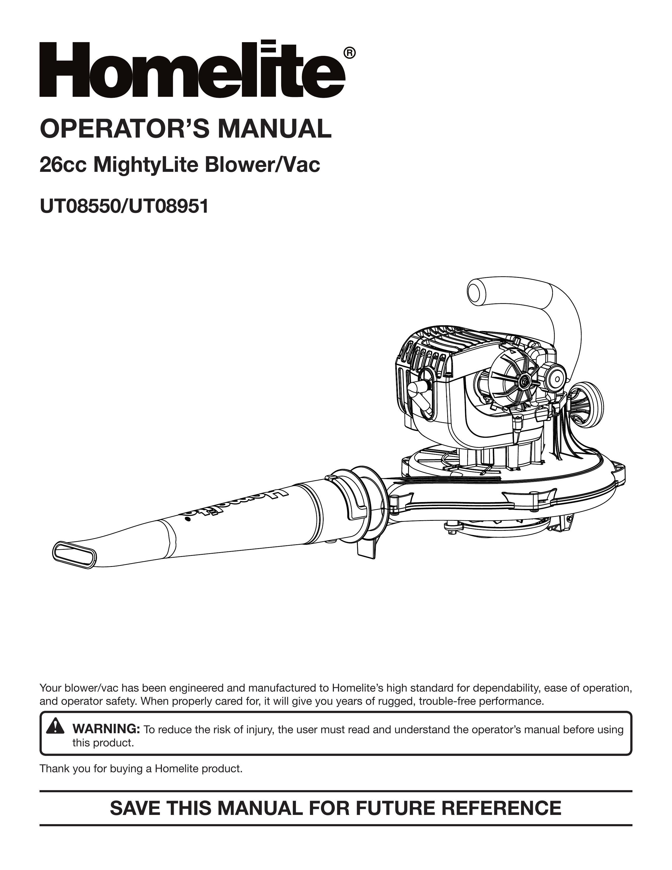 Homelite UT08951 Blower User Manual