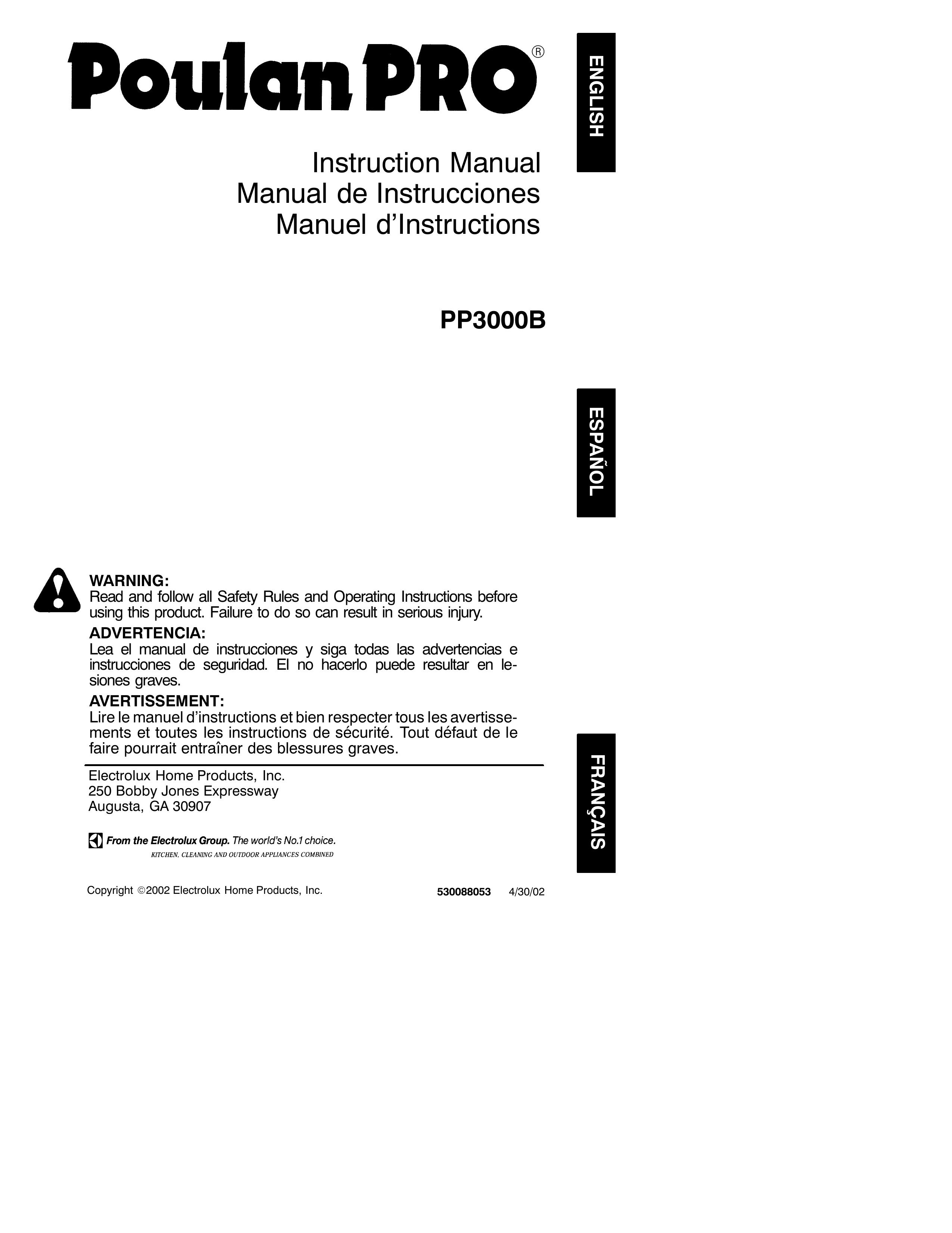Poulan 530088053 Blower User Manual
