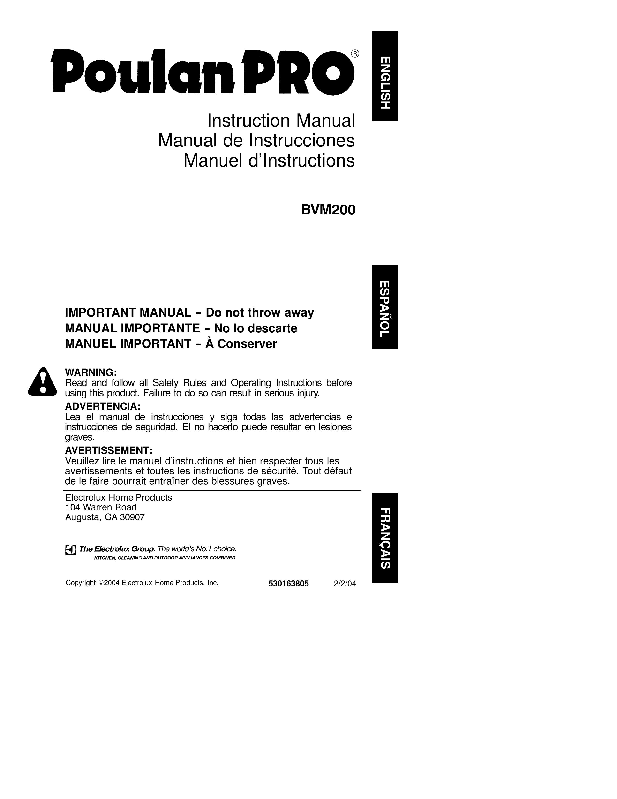 Poulan 530163805 Blower User Manual