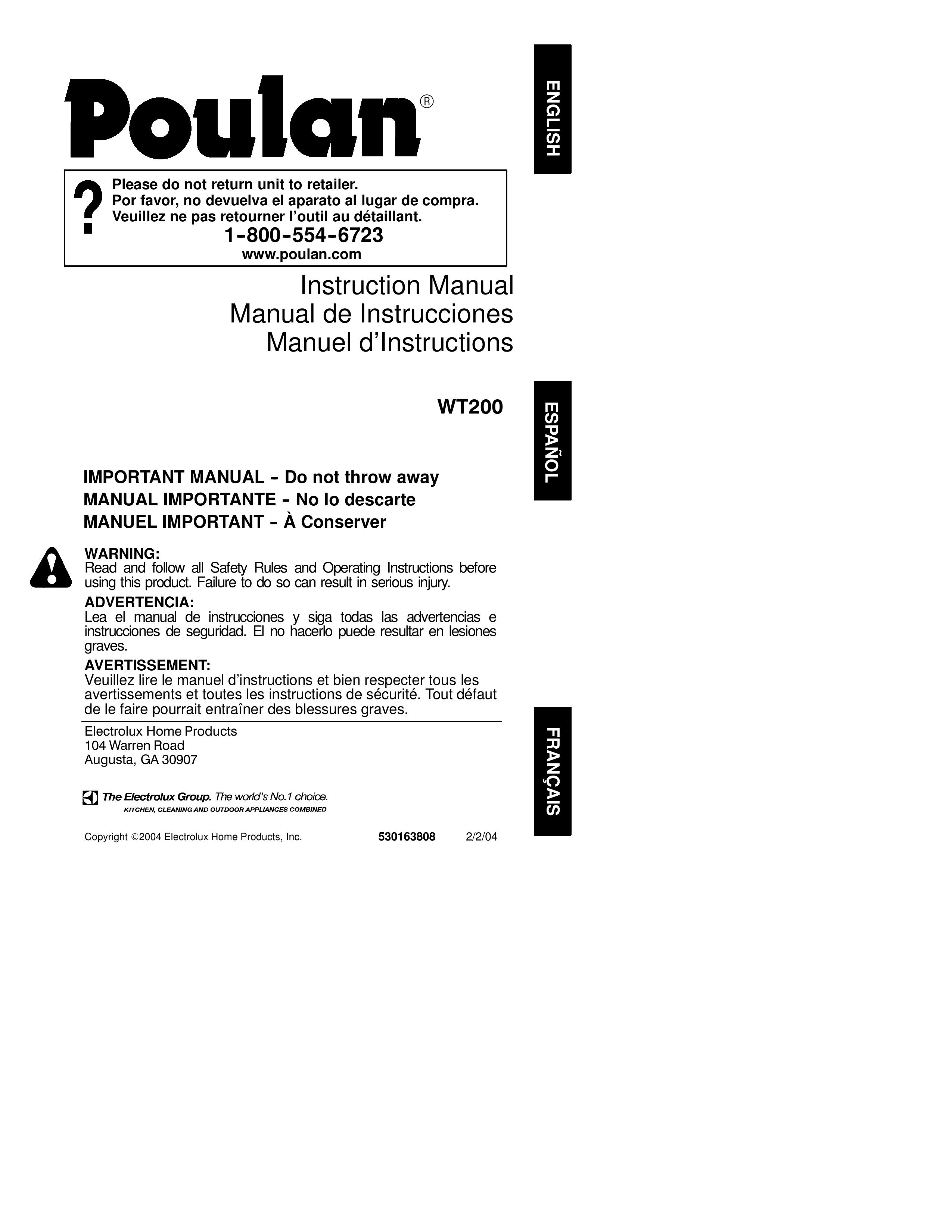 Poulan 530163808 Blower User Manual
