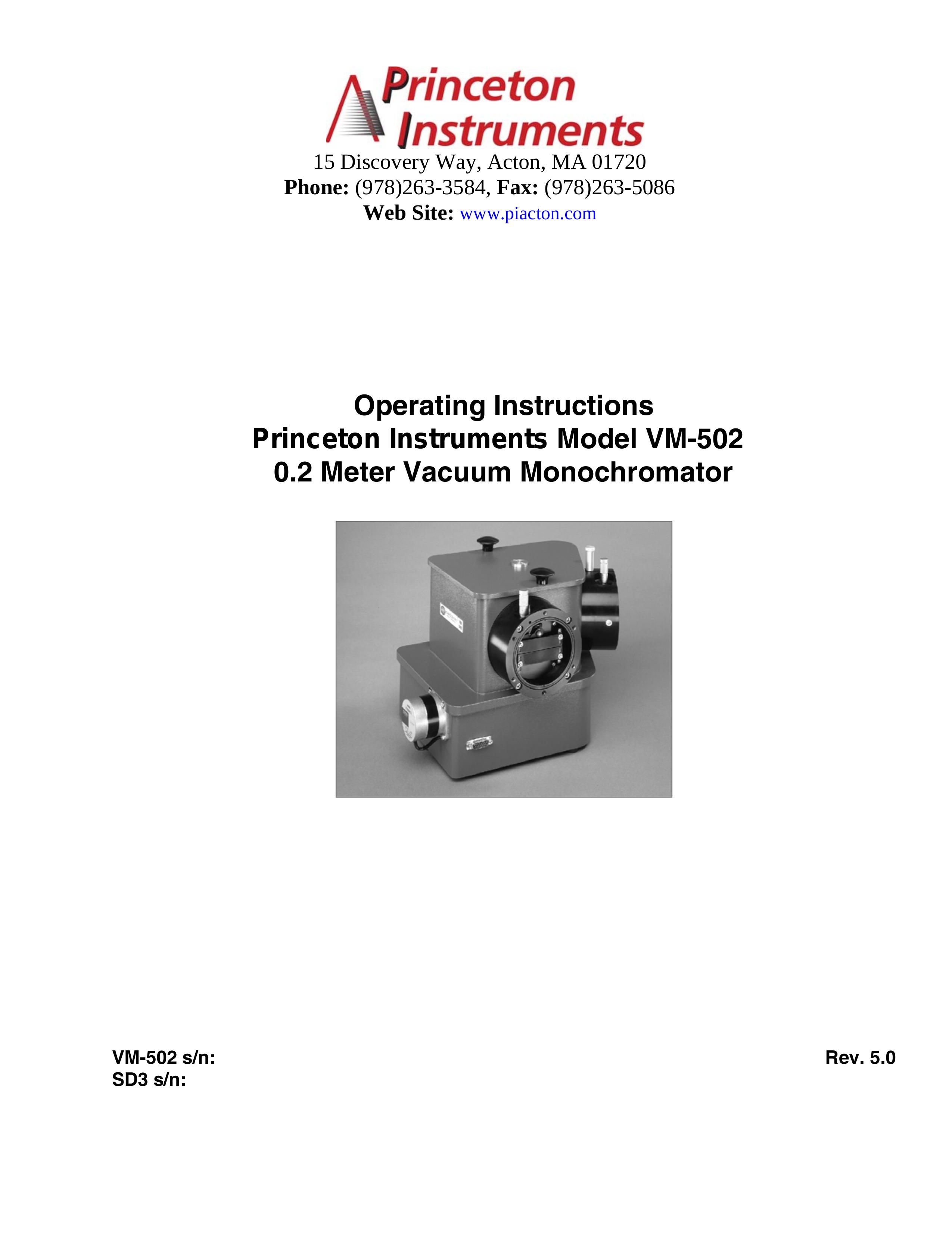Princeton VM-502 Blower User Manual