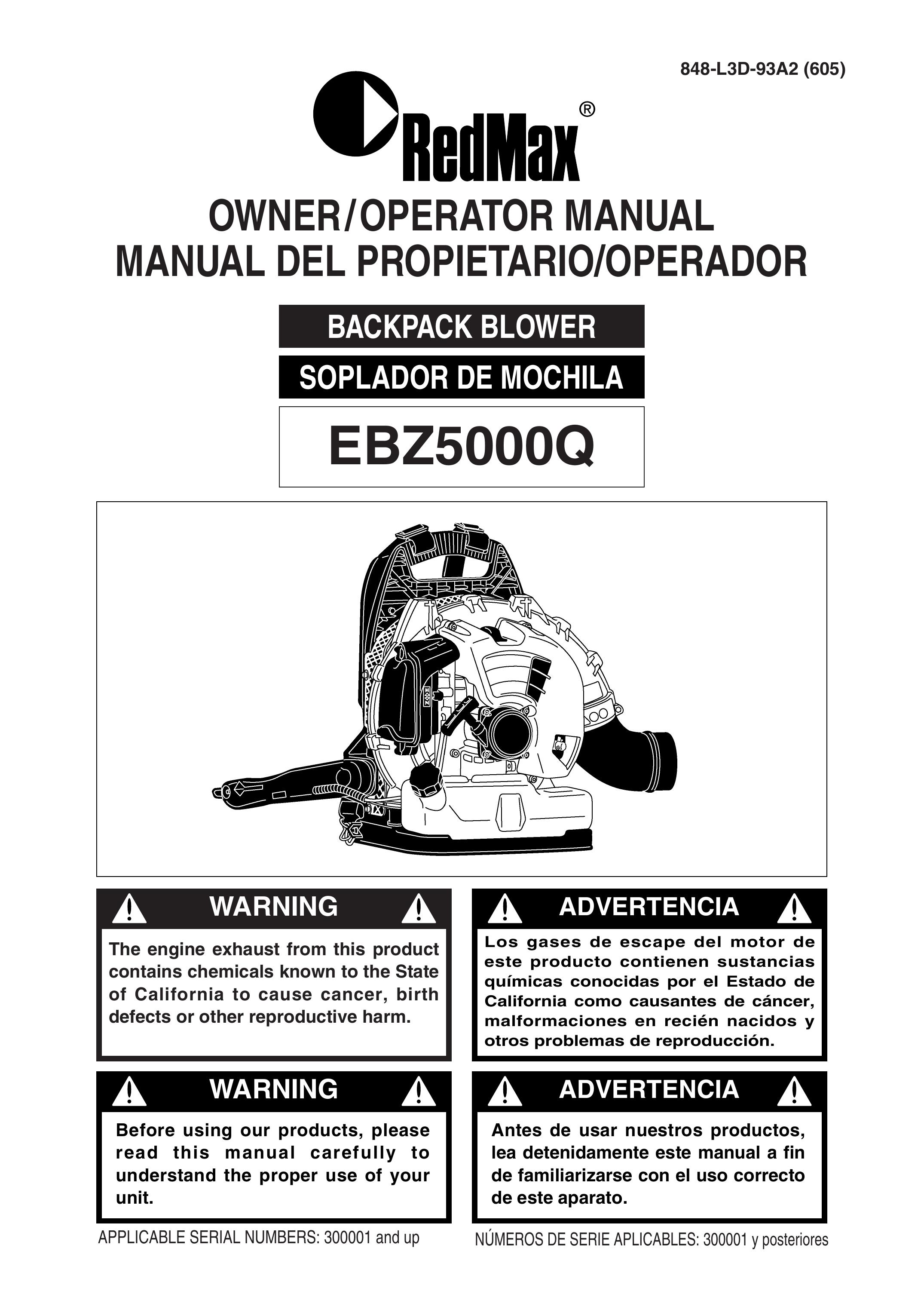 RedMax EBZ5000Q Blower User Manual
