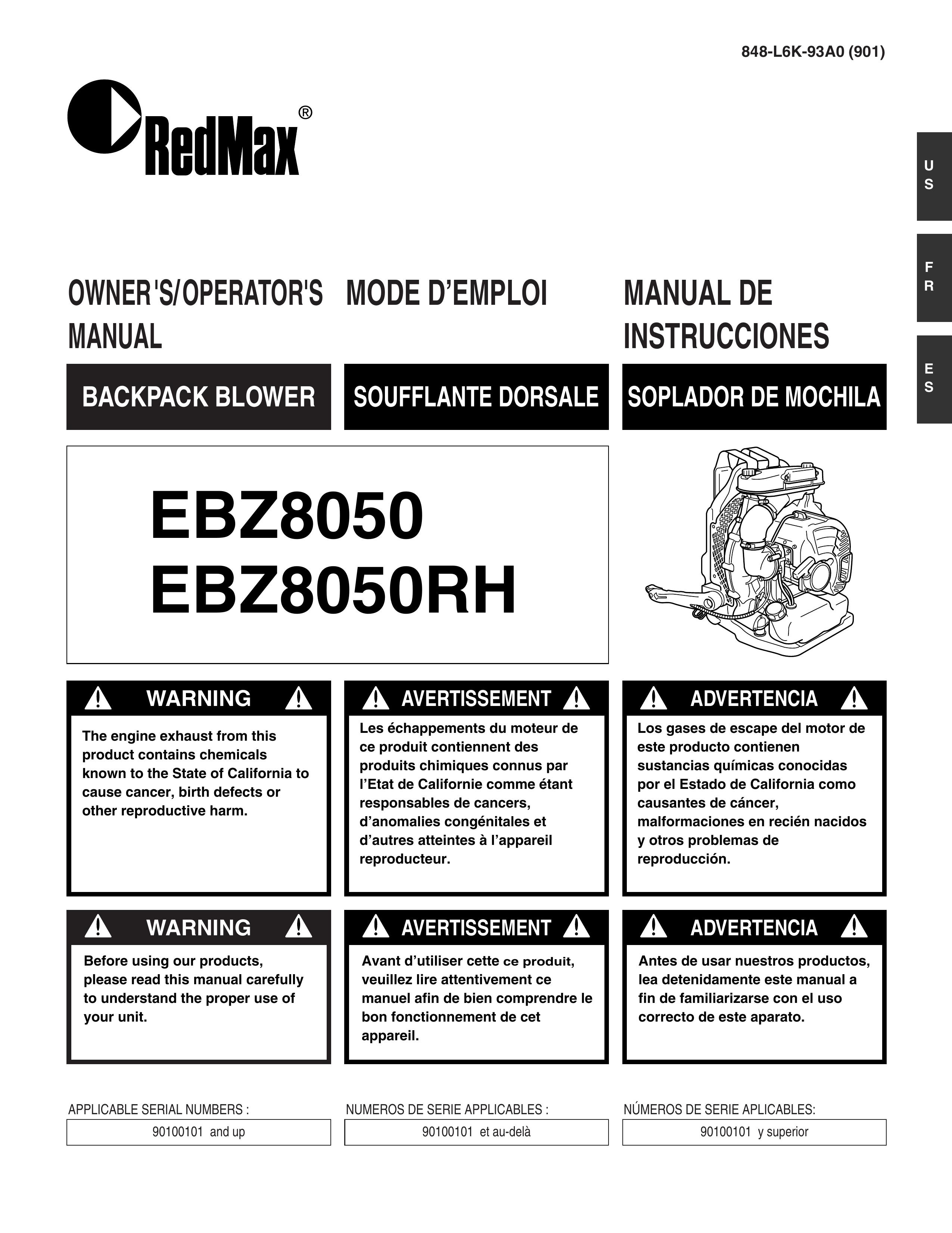 RedMax EBZ8050 Blower User Manual