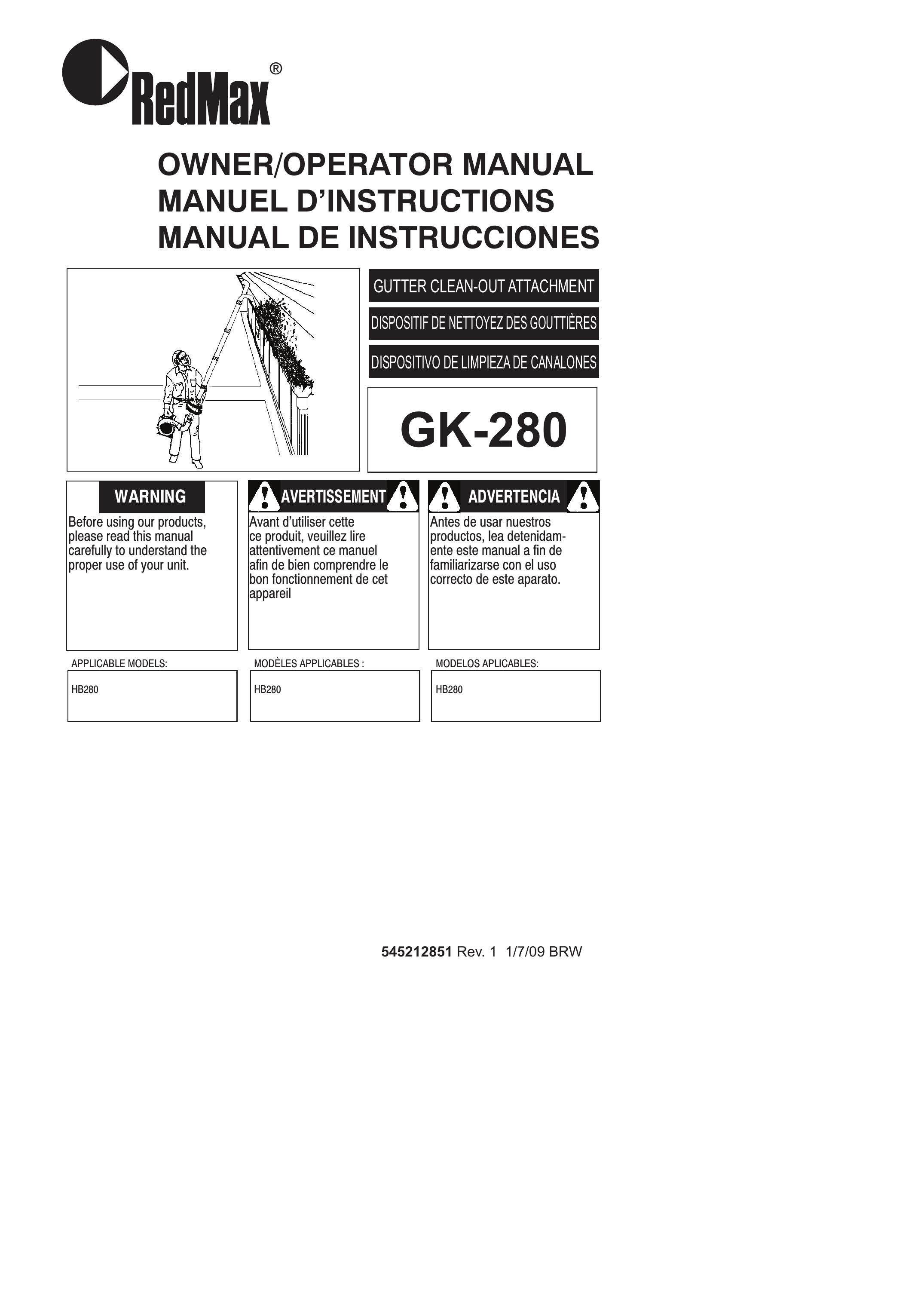 RedMax GK-280 Blower User Manual