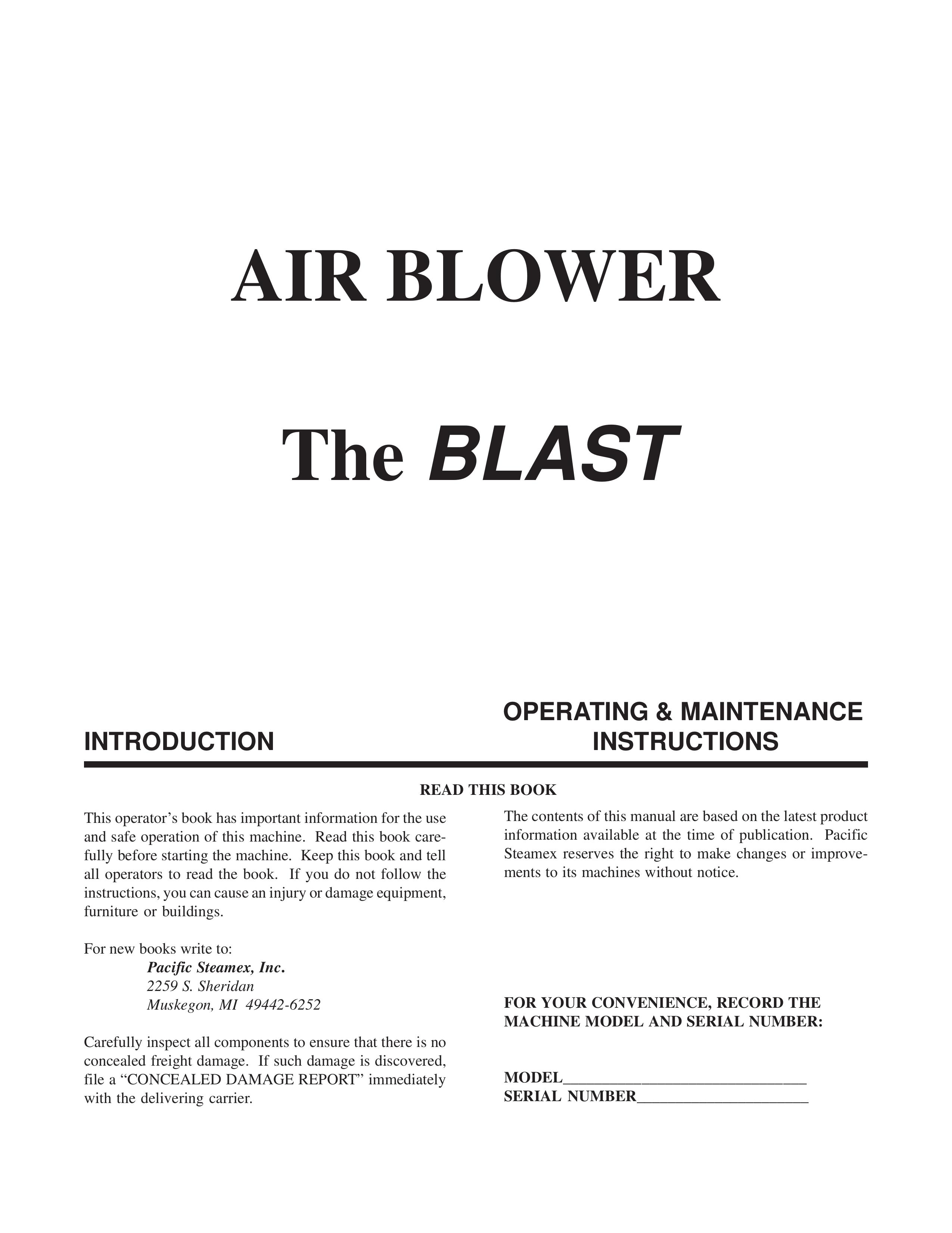 Sharp AIR BLOWER Blower User Manual
