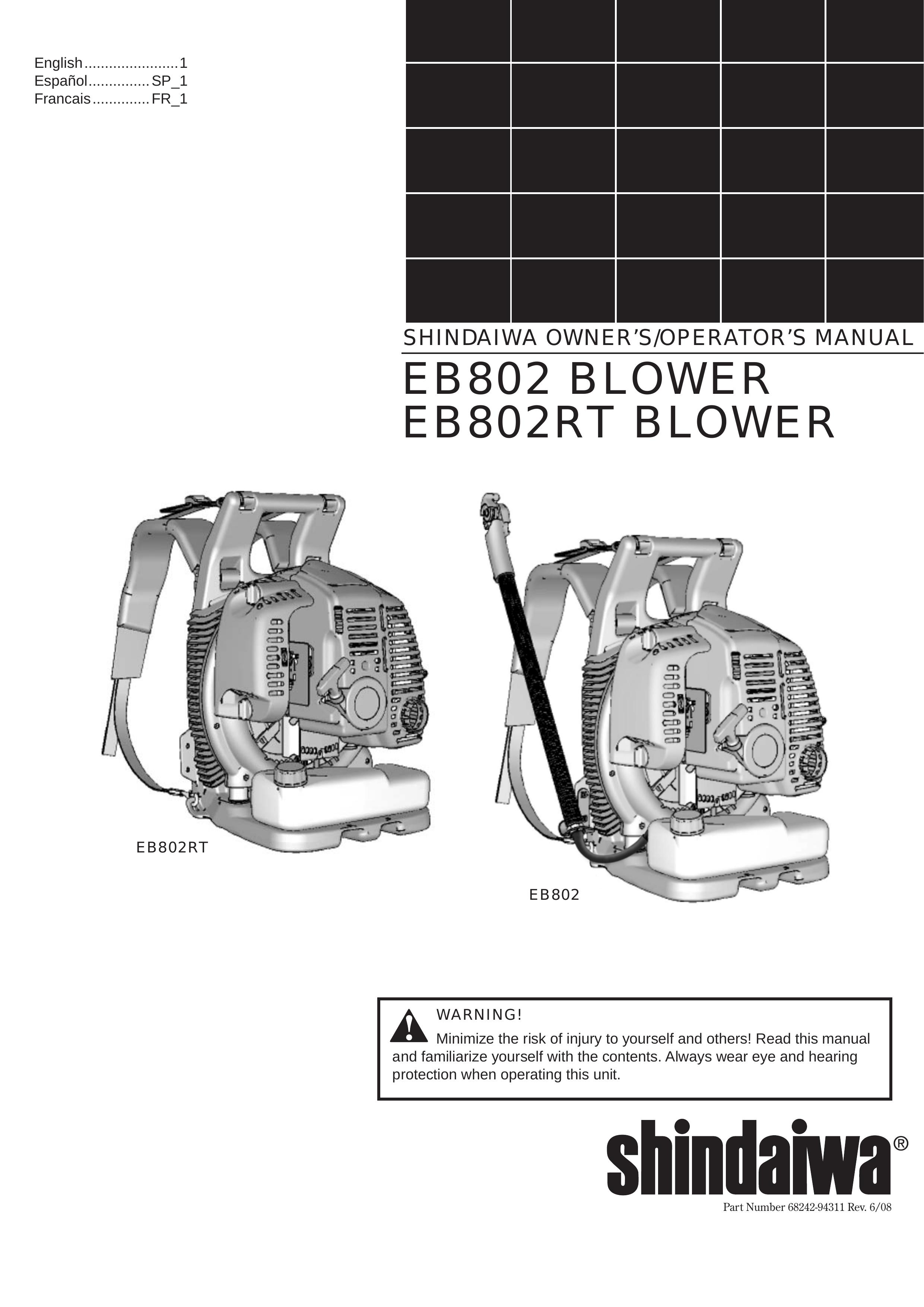 Shindaiwa EB802 Blower User Manual