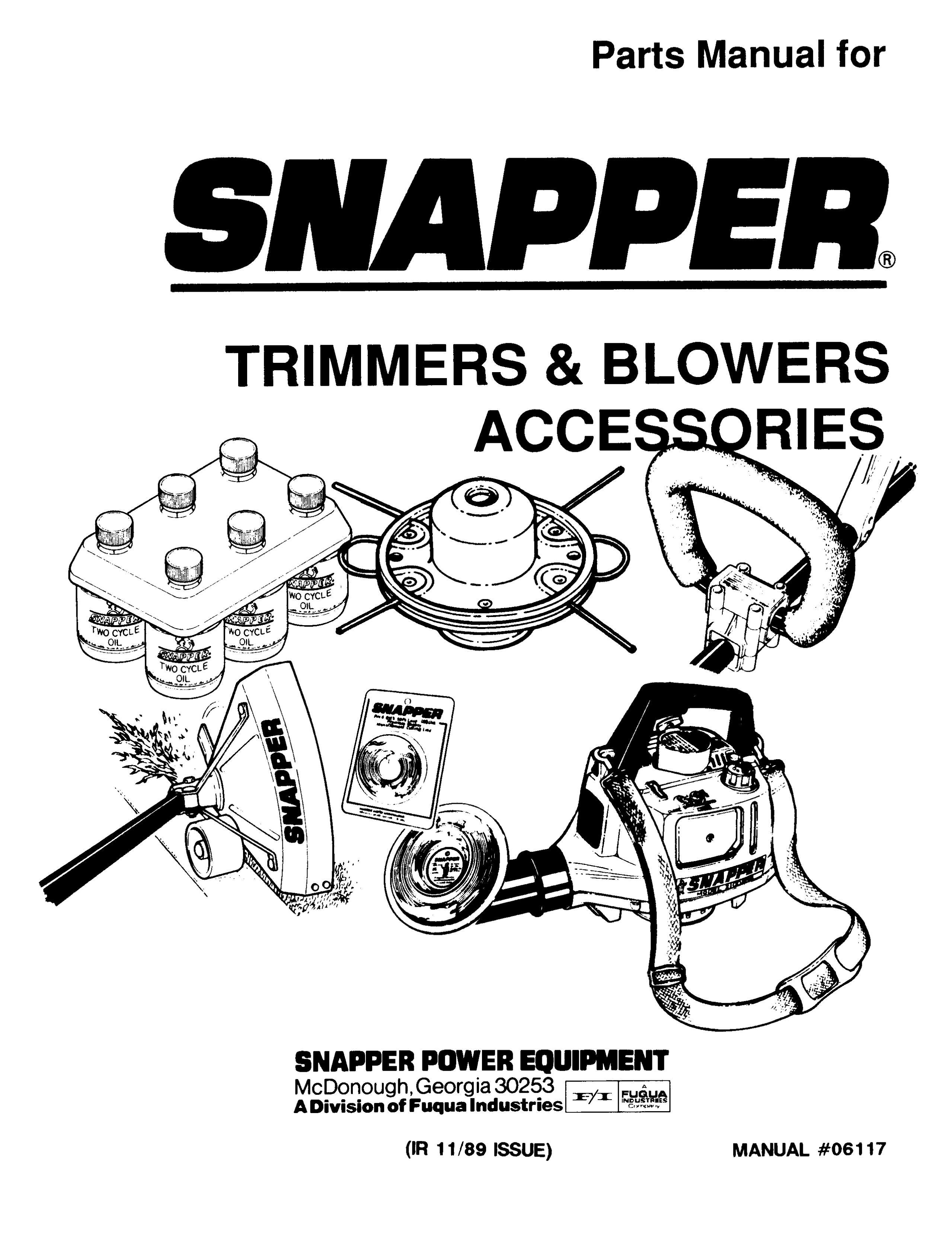 Snapper 06117 Blower User Manual