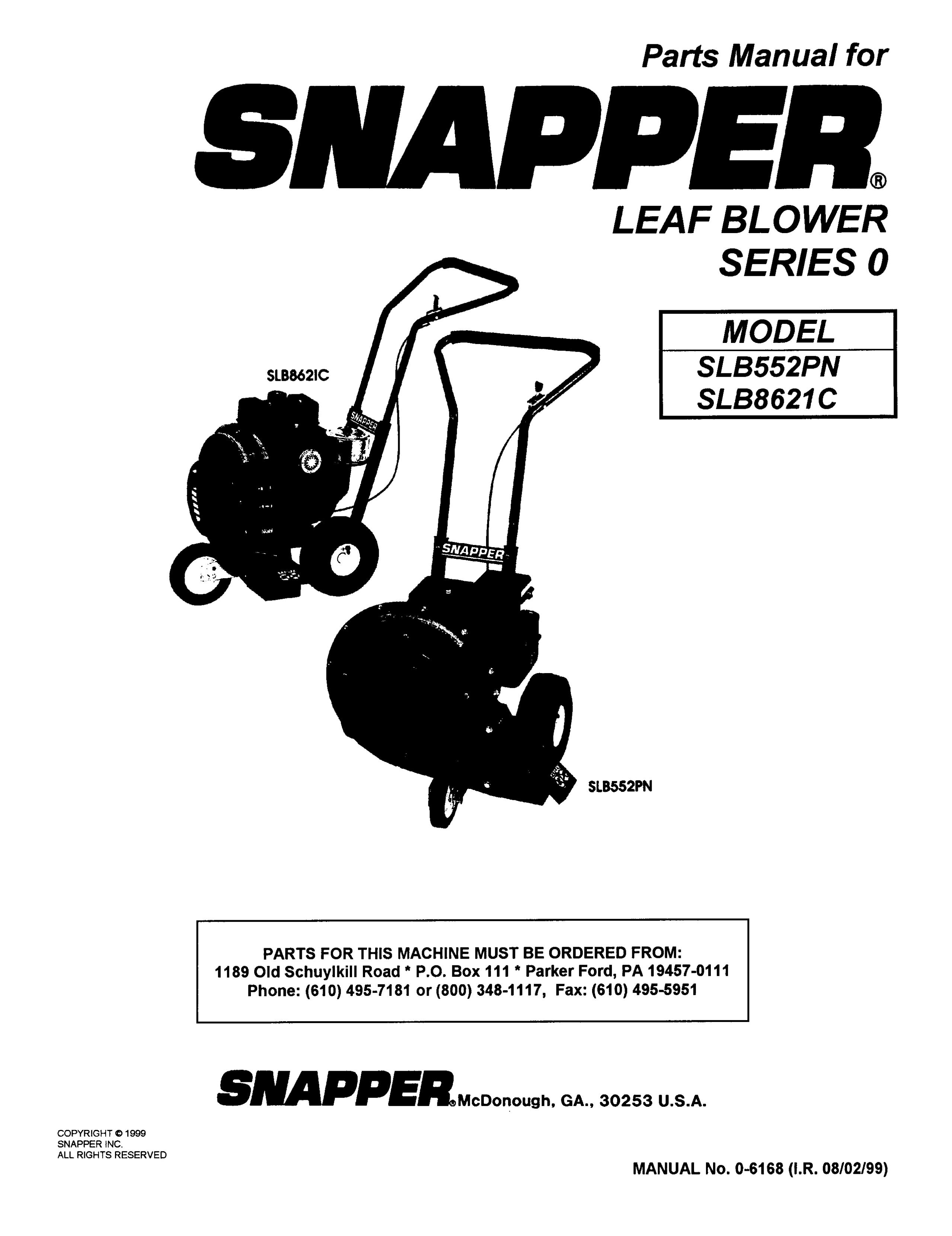 Snapper SLB8621C Blower User Manual