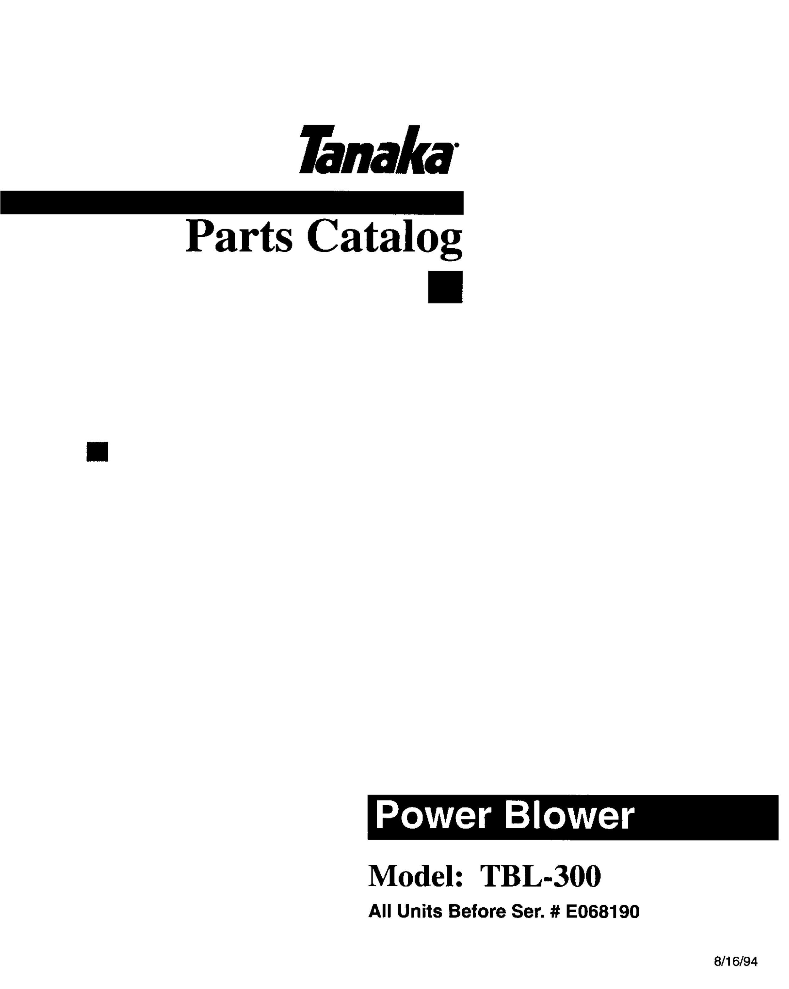 Tanaka TBL-300 Blower User Manual