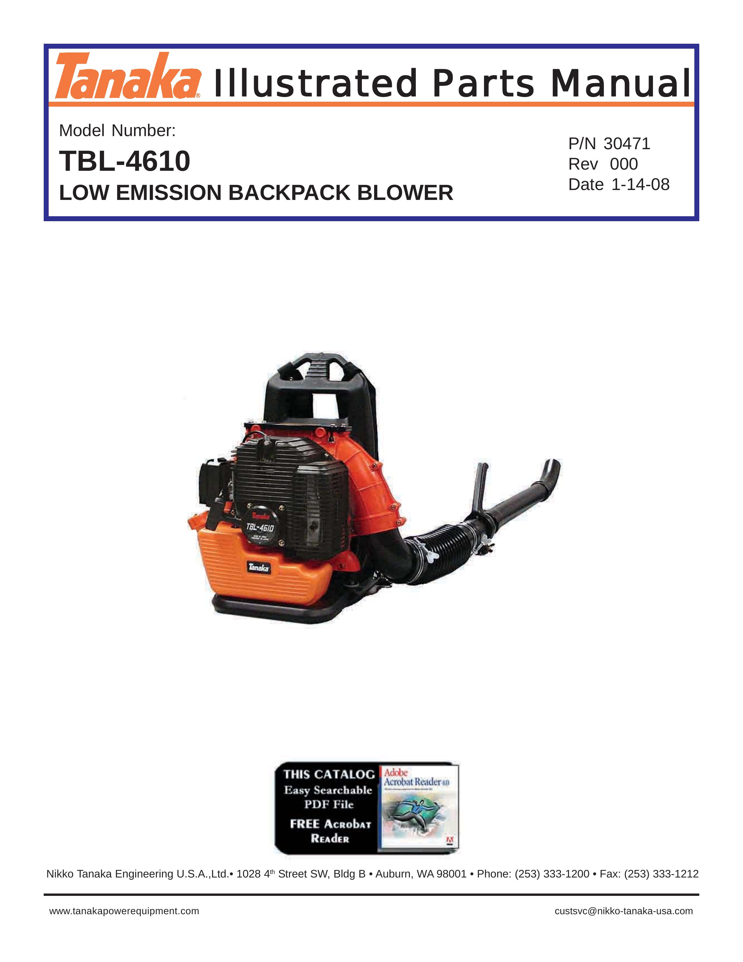 Tanaka TBL-4610 Blower User Manual