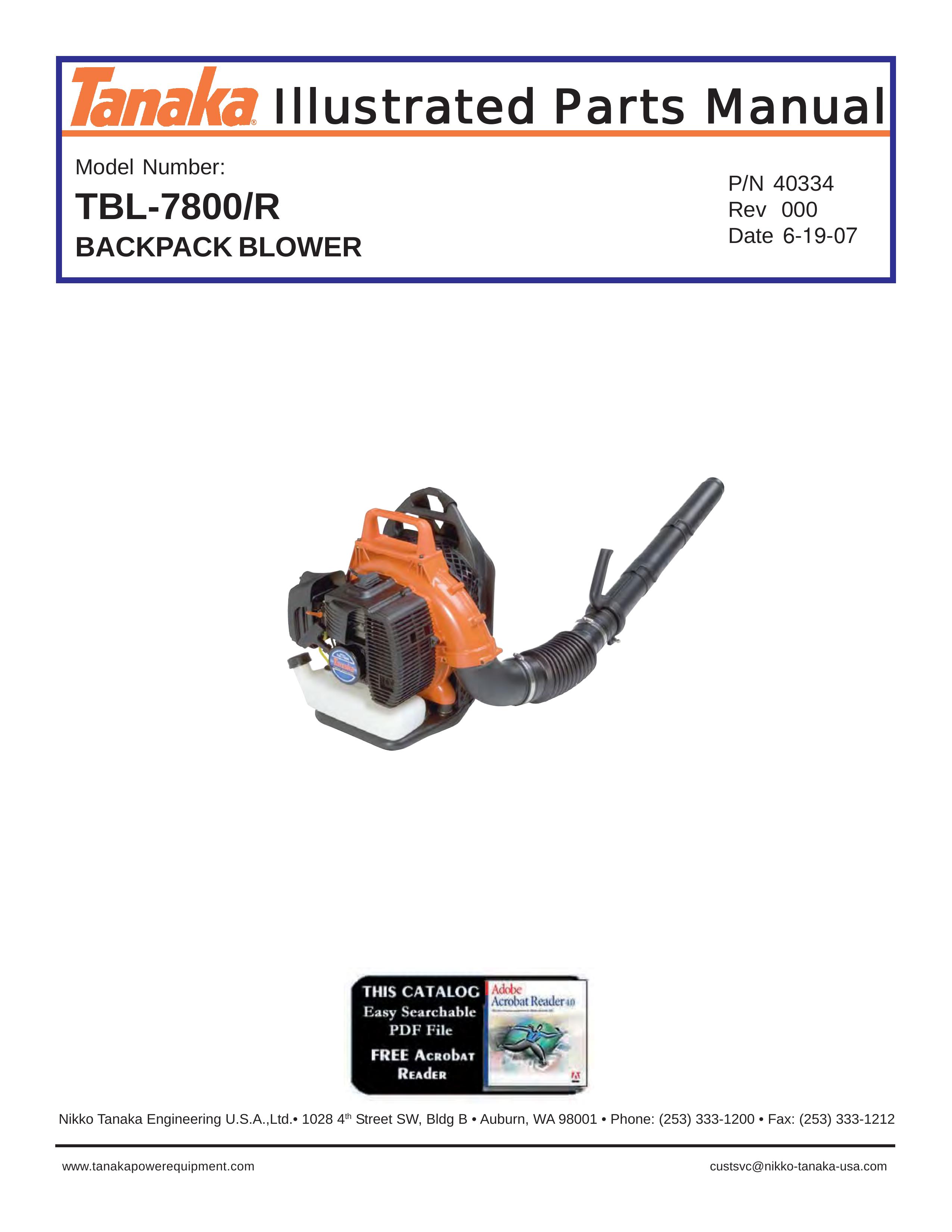 Tanaka TBL-7800/R Blower User Manual