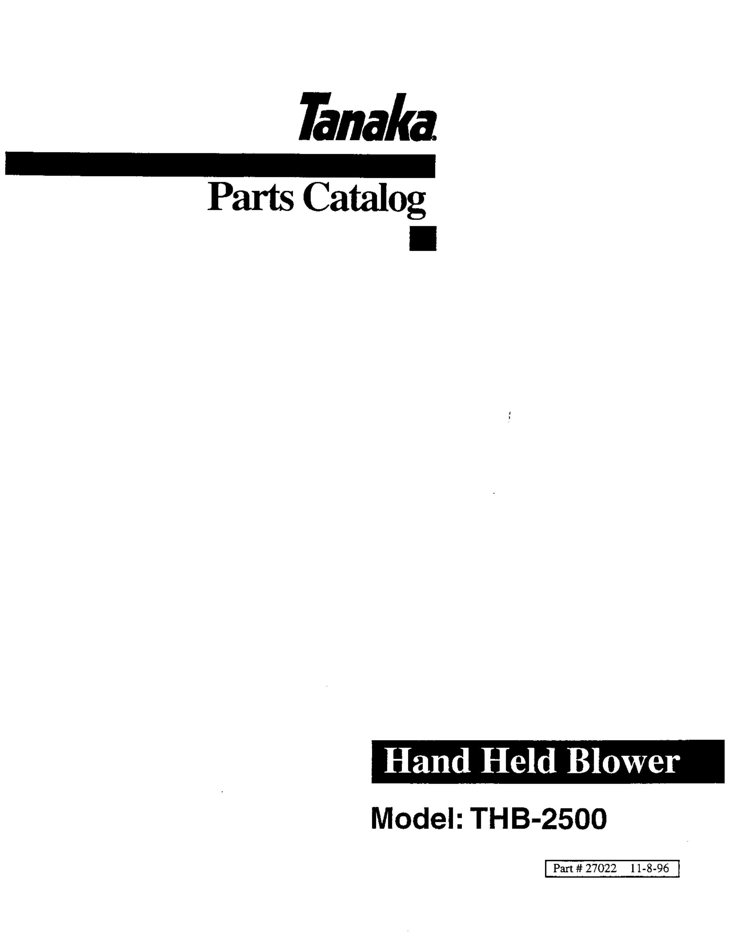 Tanaka THB-2500 Blower User Manual