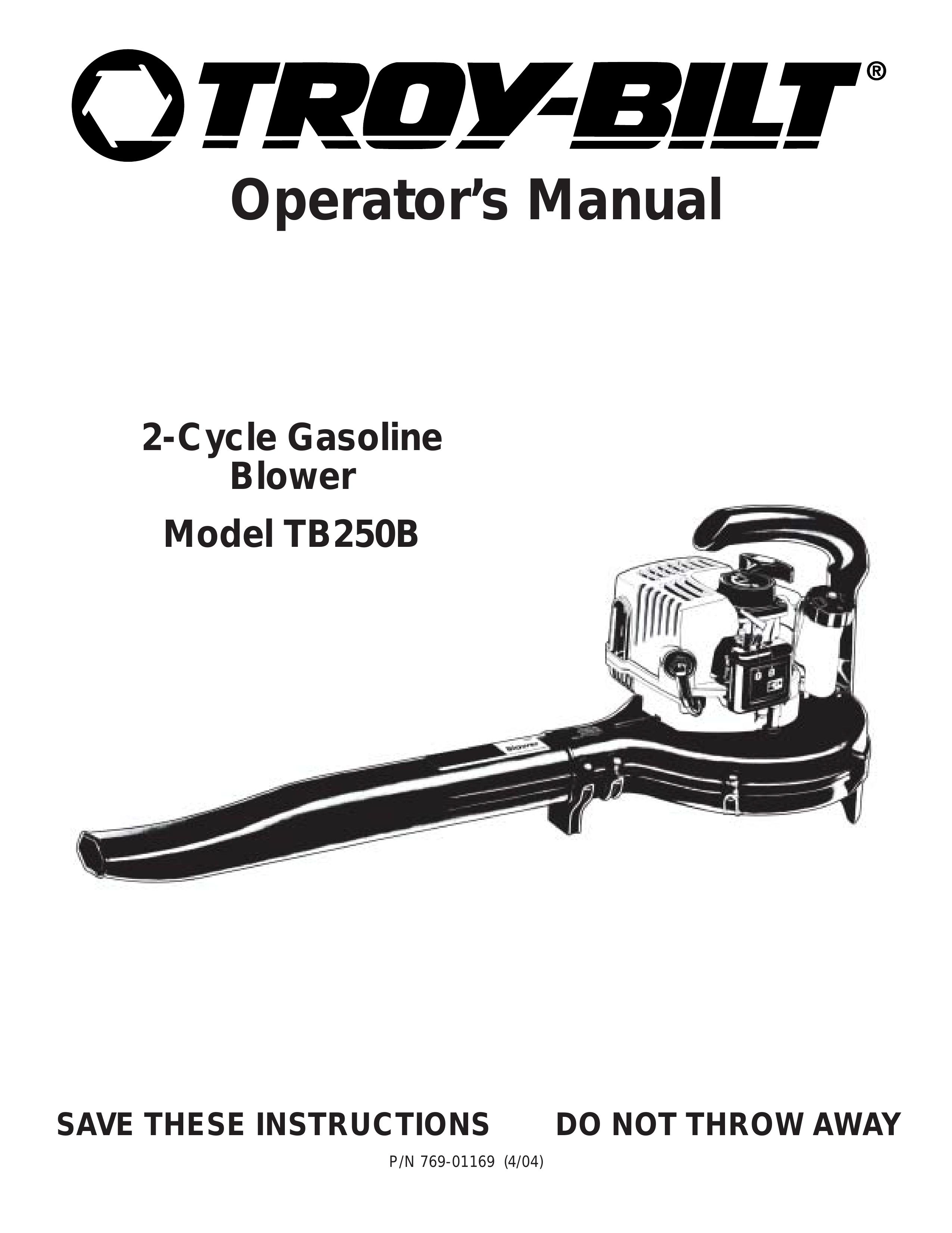 Troy-Bilt TB250B Blower User Manual
