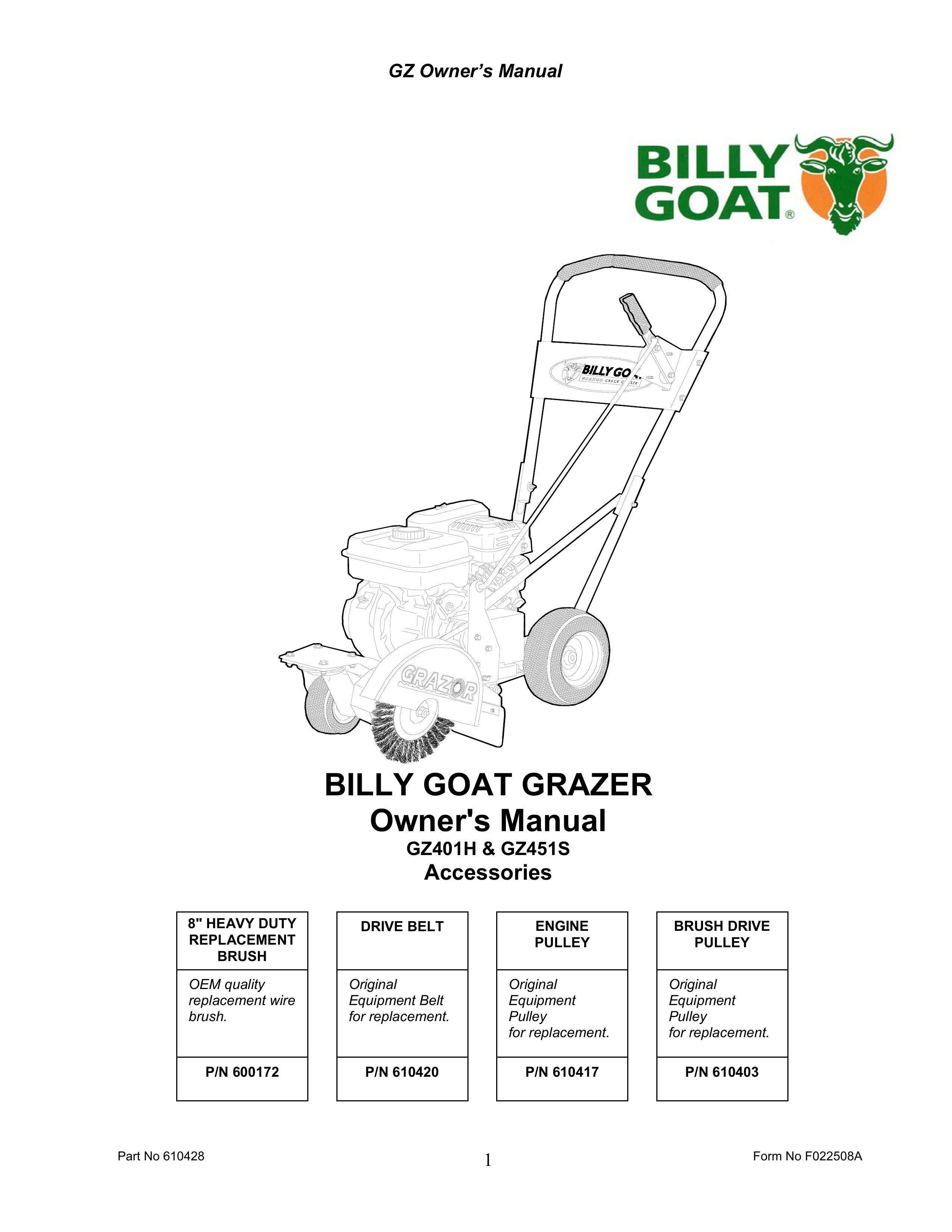 Billy Goat GZ451S Brush Cutter User Manual